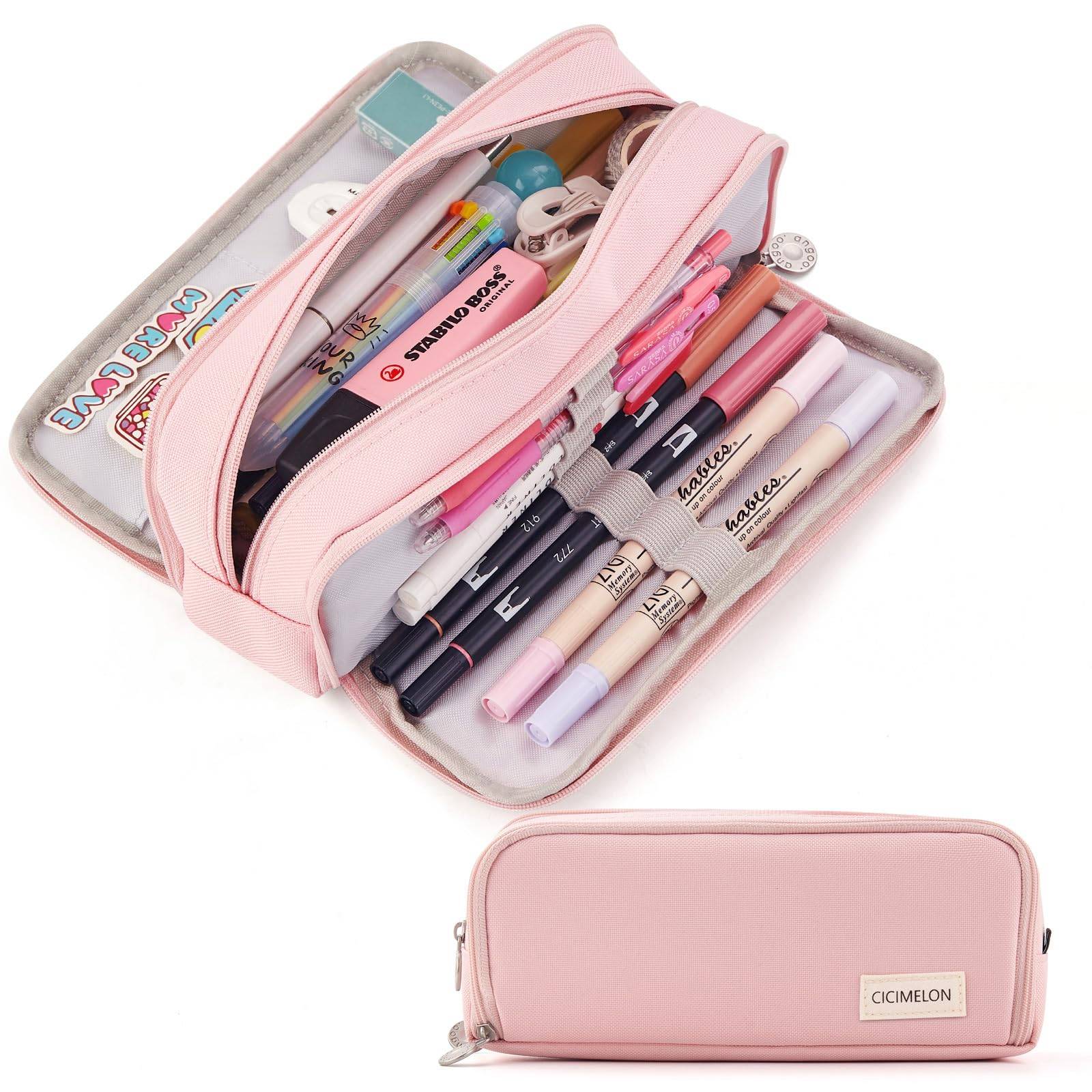 Large Capacity Pencil Case 3 Compartment Pouch 2