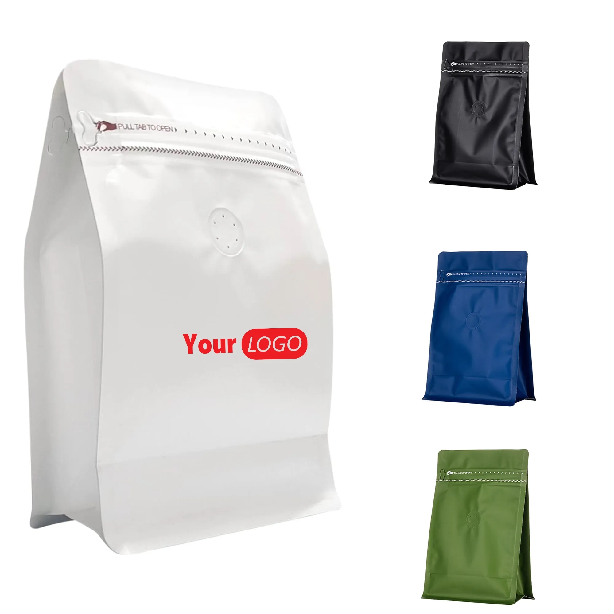 Stand Up Coffee Bean Pouch Zipper Packaging Bag 5