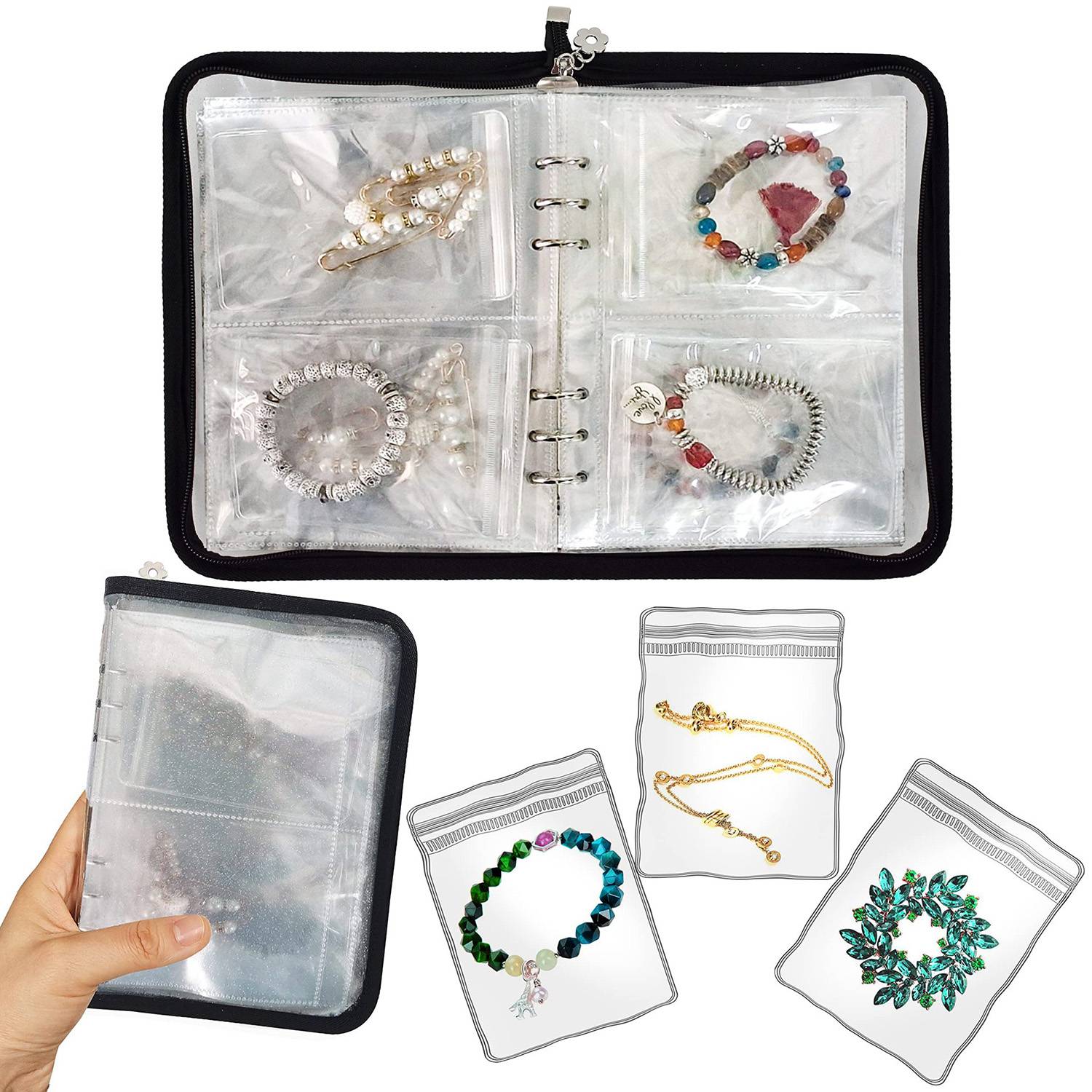PVC Transparent Jewelry Book Storage Case 13