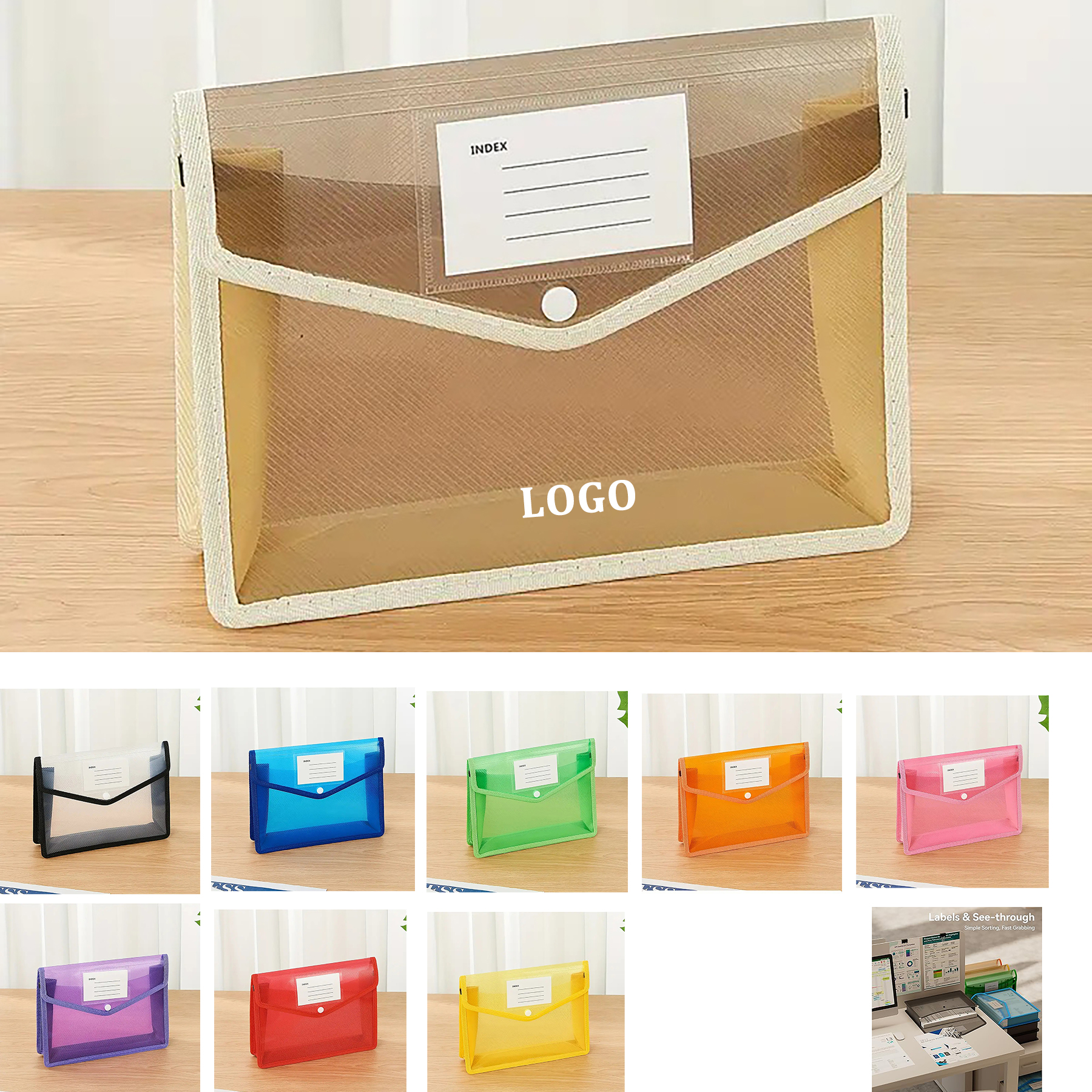 Plastic Expanding Document Folder 8