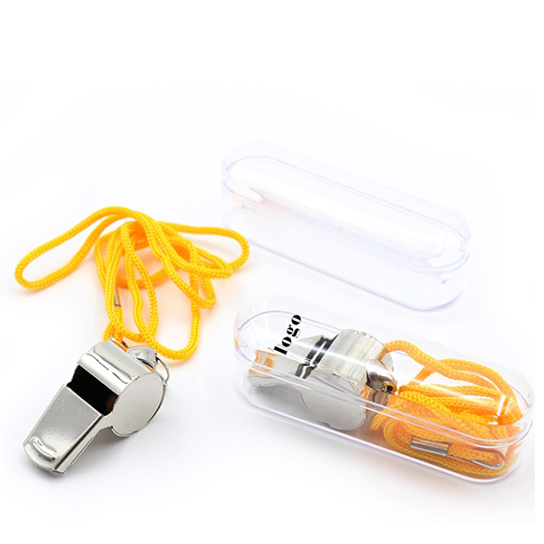 Stainless Steel Coach's Whistle With Lanyard 3