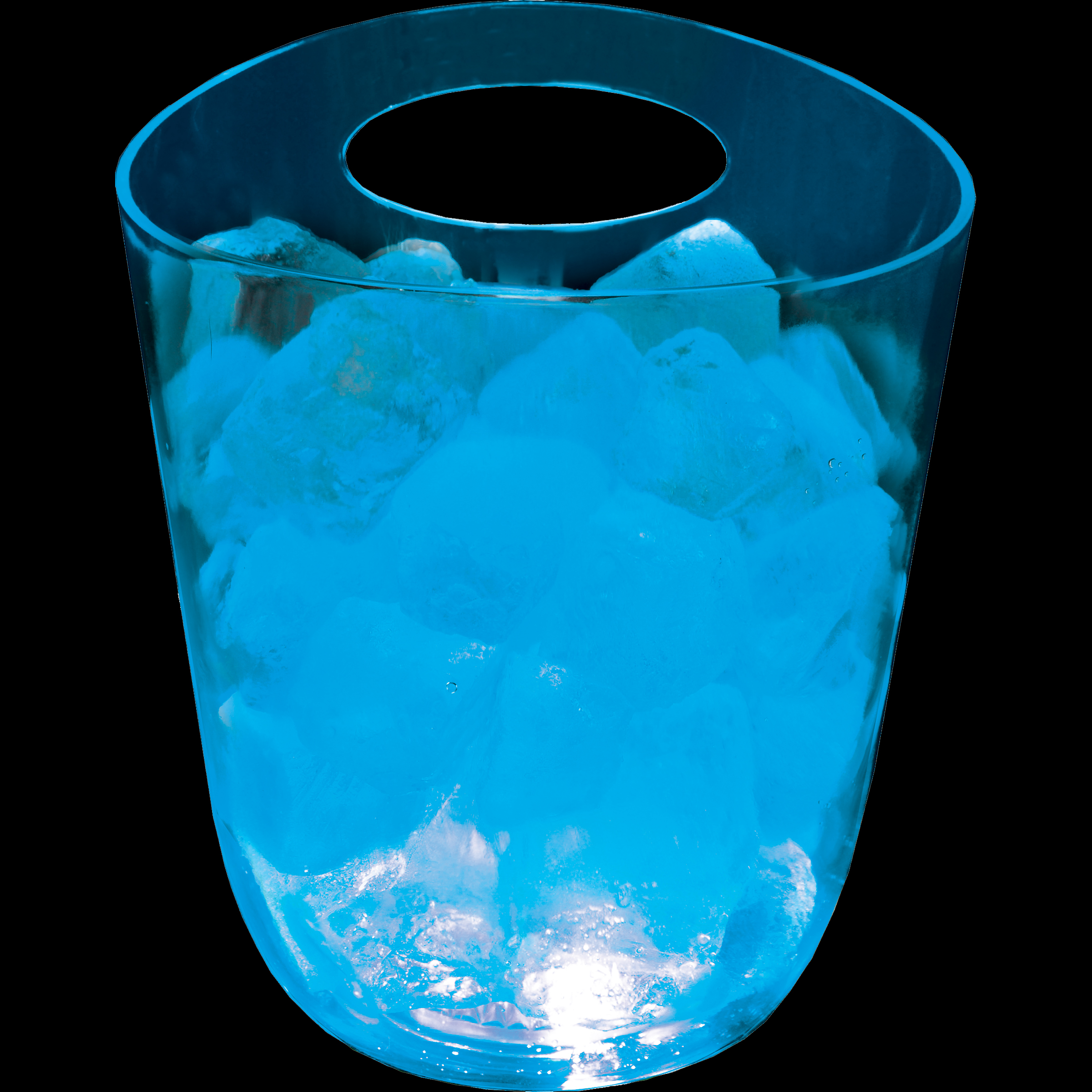 125oz Lites Up Plastic Champagne Ice Bucket with Handle 7
