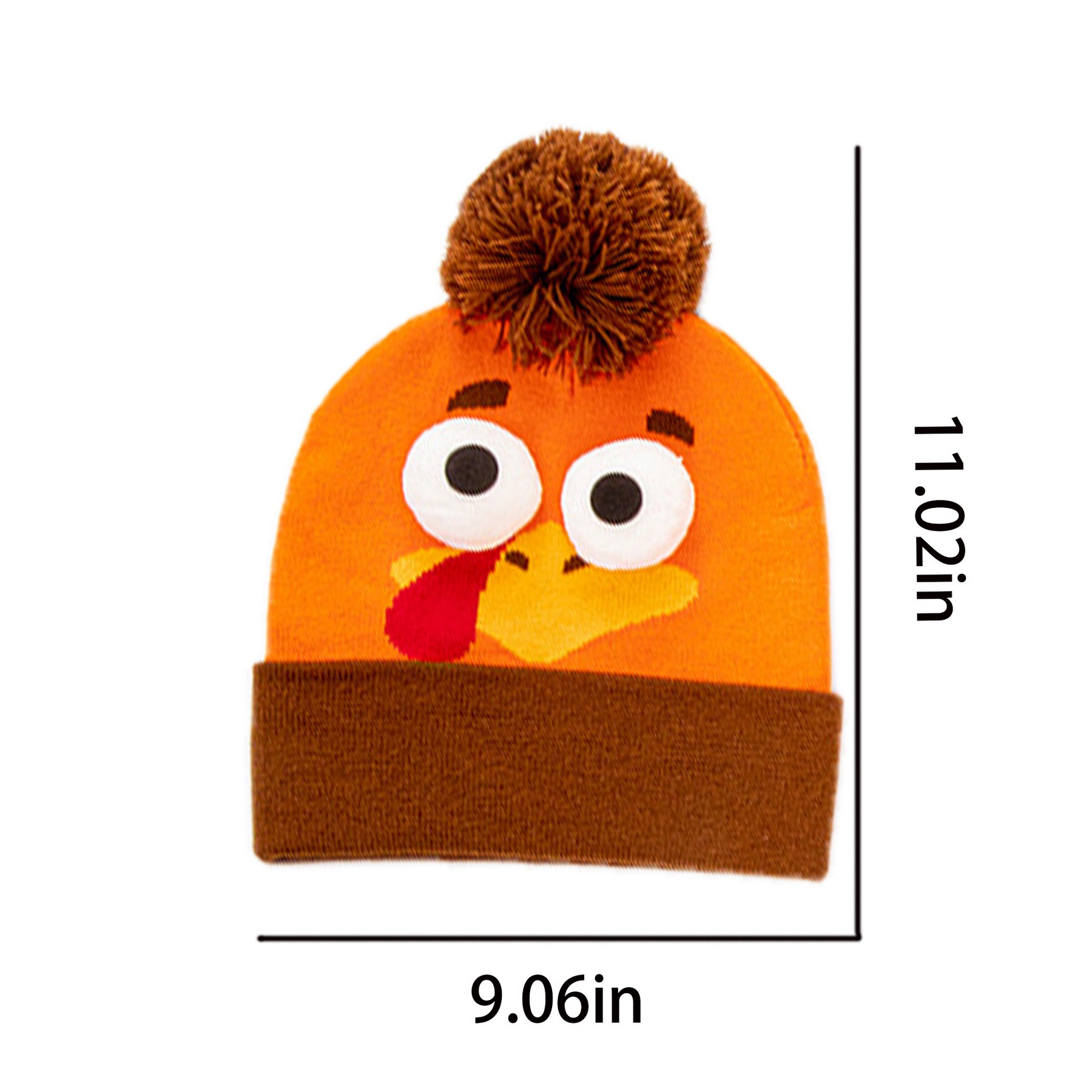 Customizable Thanksgiving Turkey Knit Hat 2