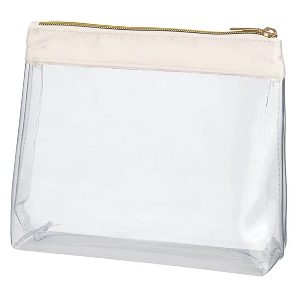 Sadie Satin Clear Cosmetic Bag 3