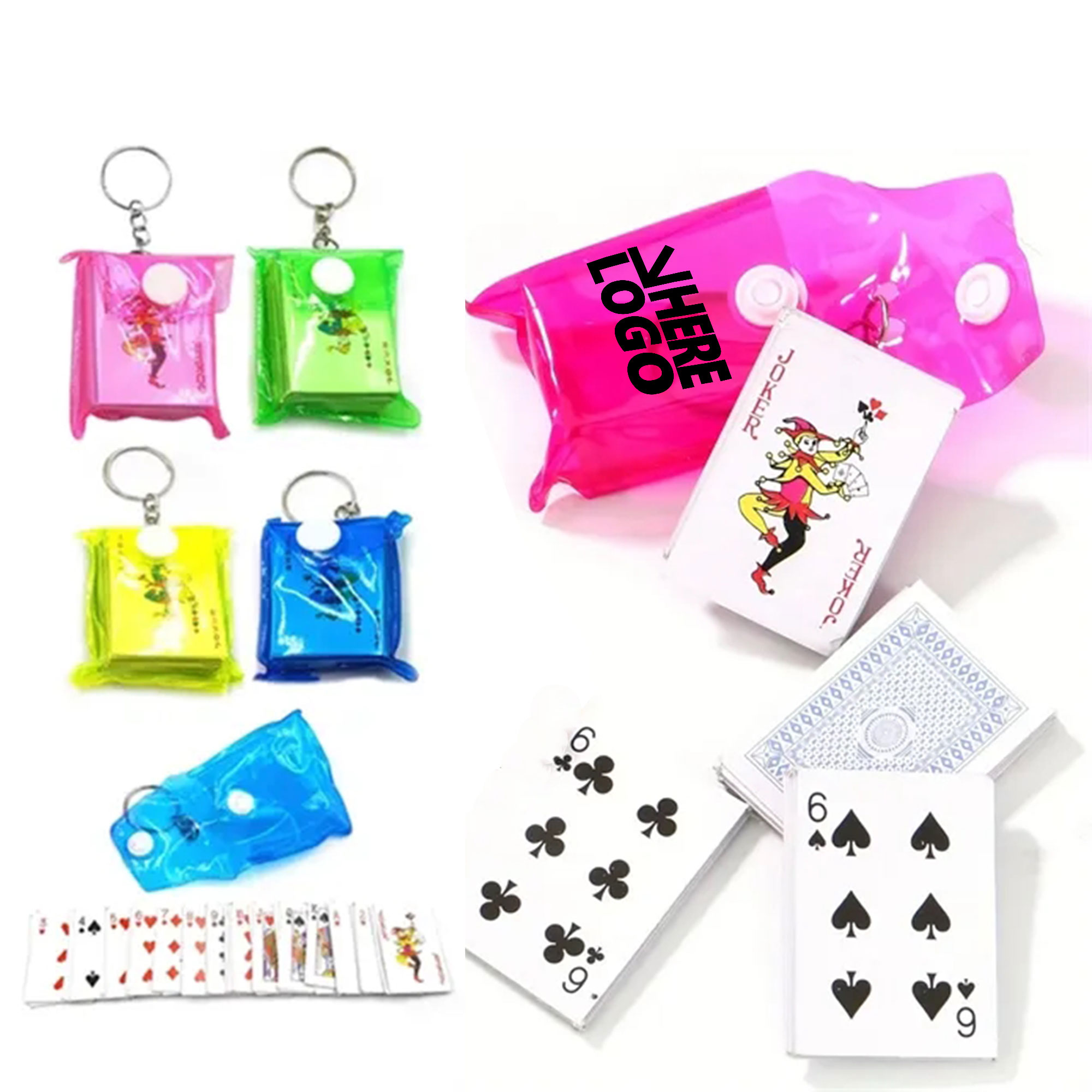 MOQ 20 Mini Poker Keychain with Waterproof Bag 1