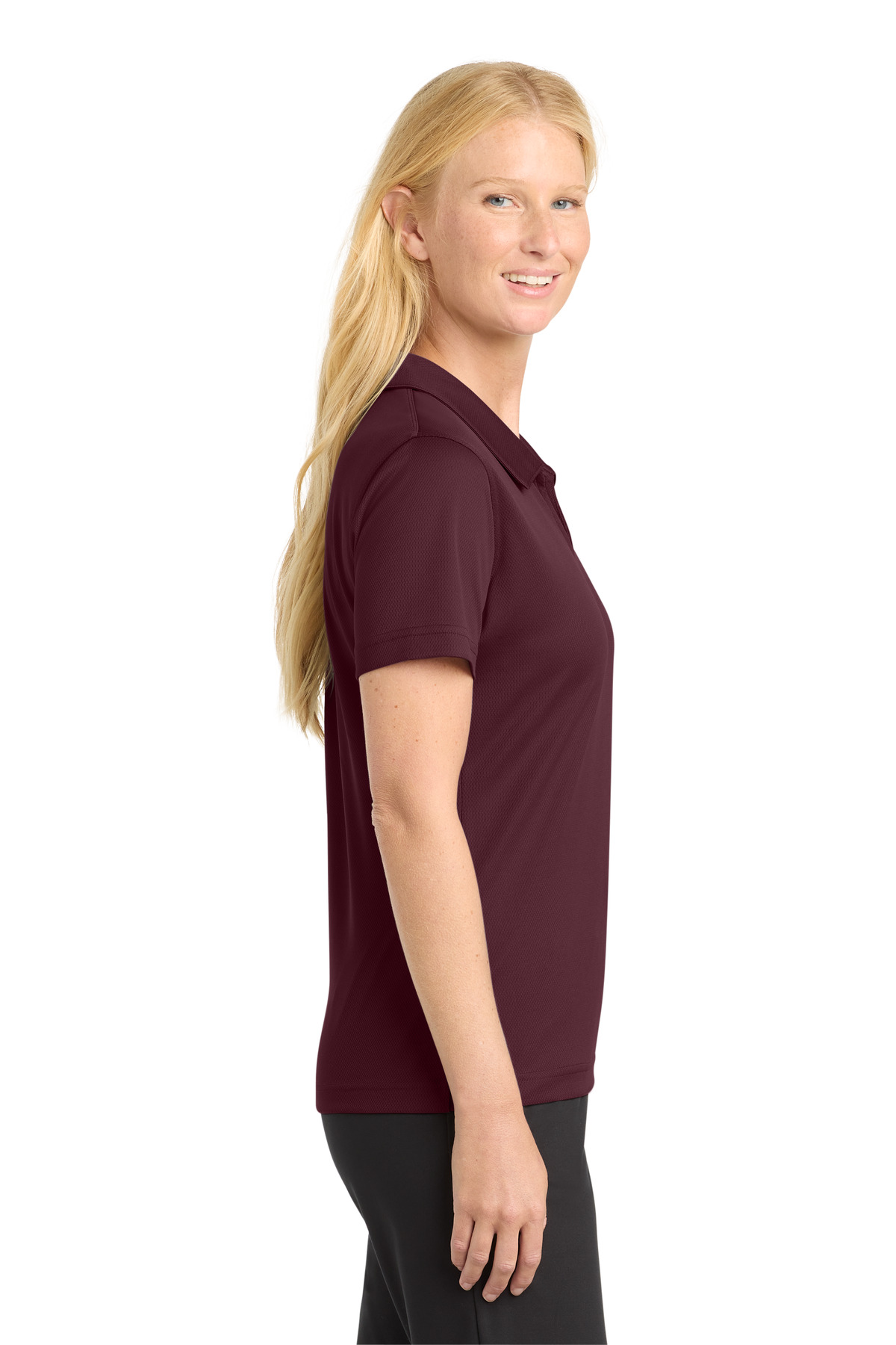 Sport-Tek Women's Dri-Mesh V-Neck Polo. L469 37