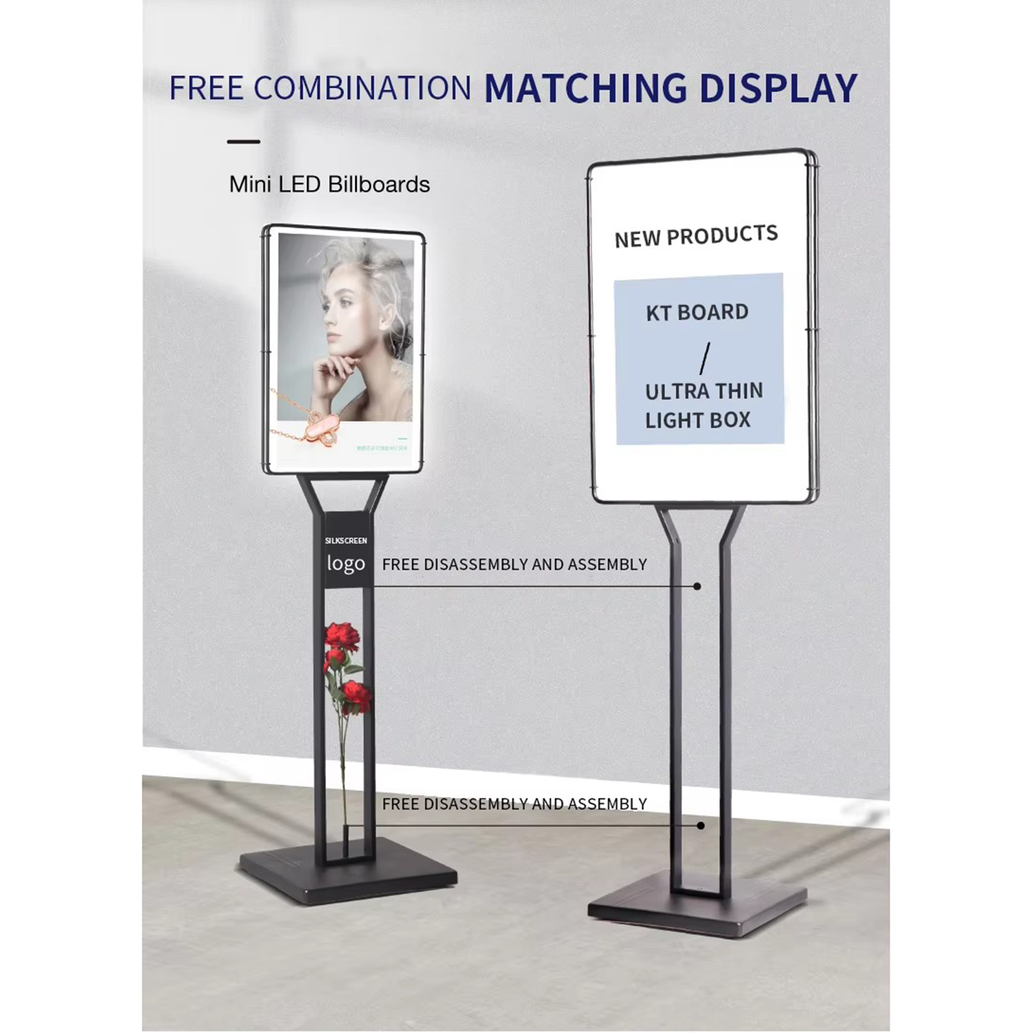 Led Metal Material Showroom Rack Stand 5