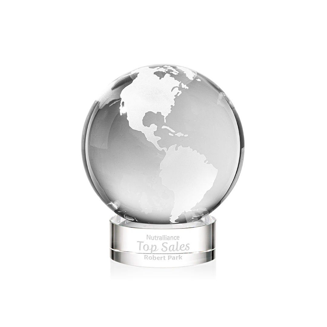 Globe Award on Stanrich Base - Clear 3