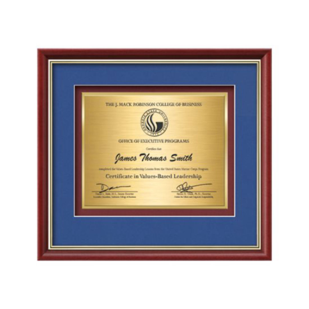 Baron Certificate TexEtch - Mahogany/Gold