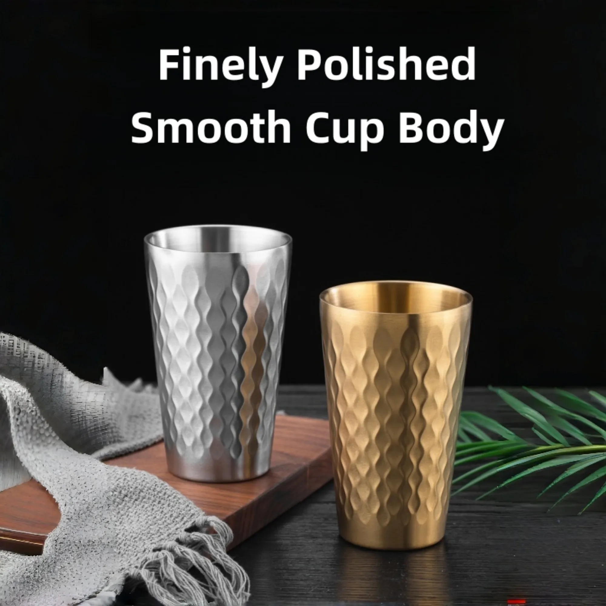 Stainless Steel Stackable Beer Cup 6 oz 22 oz 3