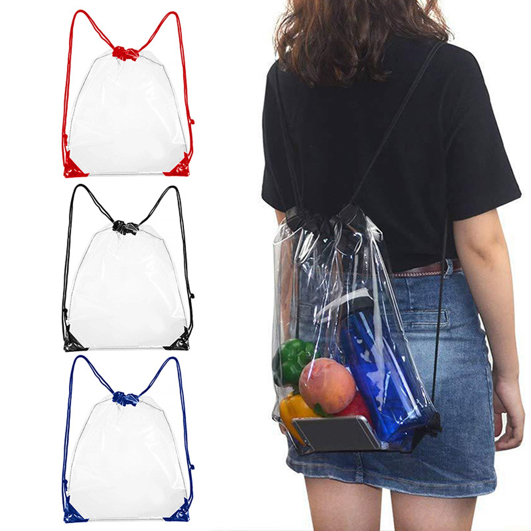 Clear Pvc Drawstring Bag 4