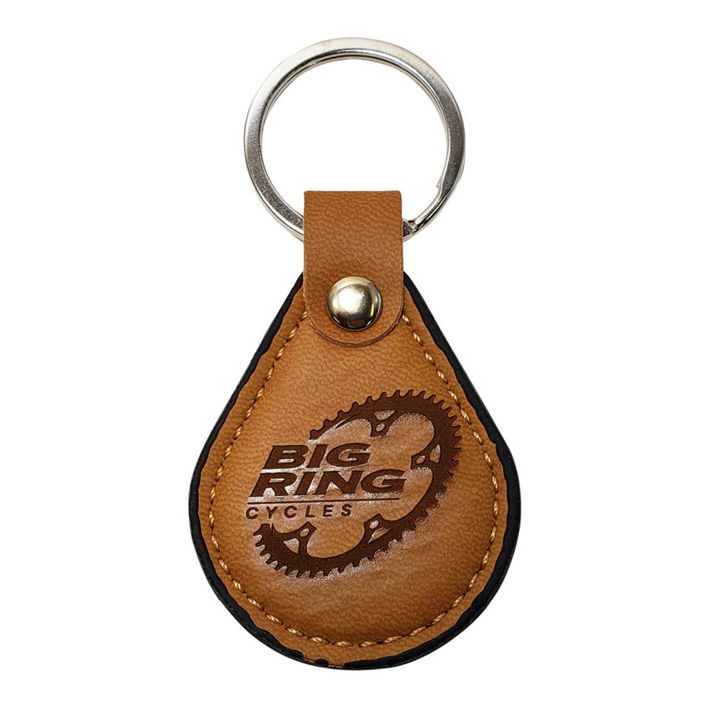 Faux Leather Keyring Teardrop