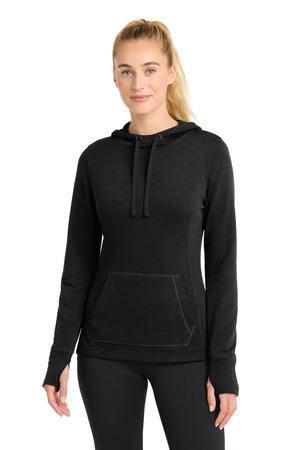 Sport-Tek Women's PosiCharge Tri-Blend Wicking Fleece Hooded Pullover. LST296, custom hoodie or sweatshirt with logo imprint 27