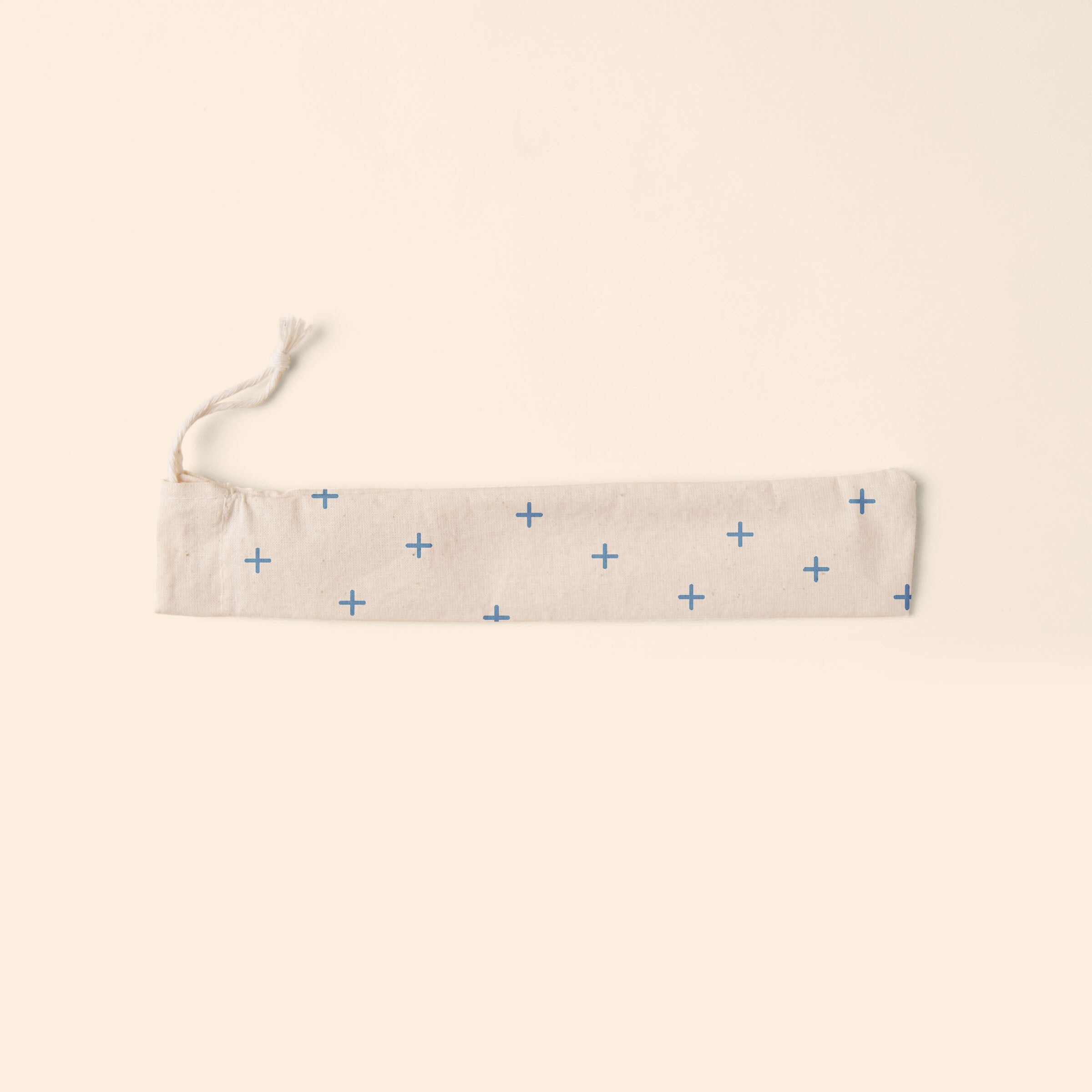 POUCH FOR REUSABLE STRAWS - MUSLIN - POUCH EMPTY