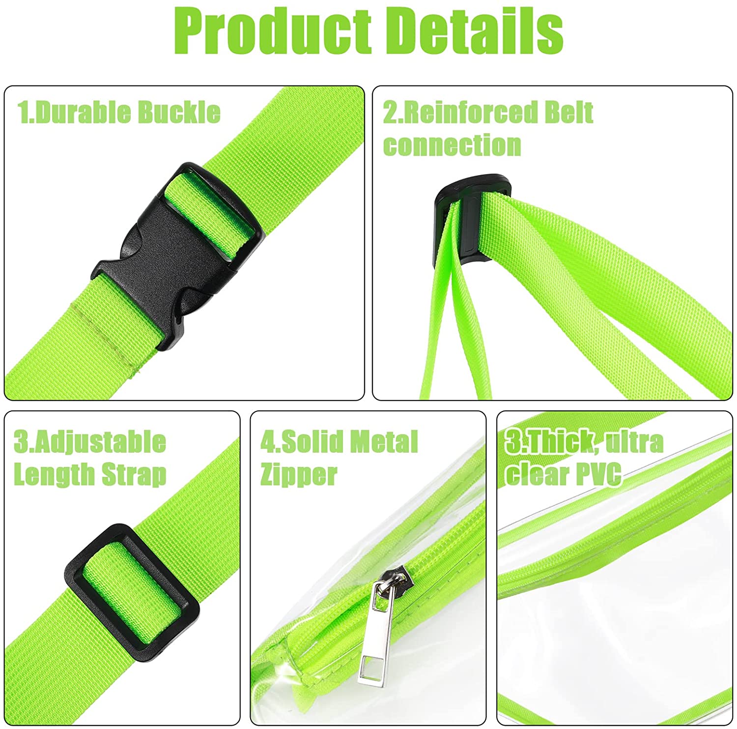 See Through PVC Belt Waist Bag Fanny Pack 3