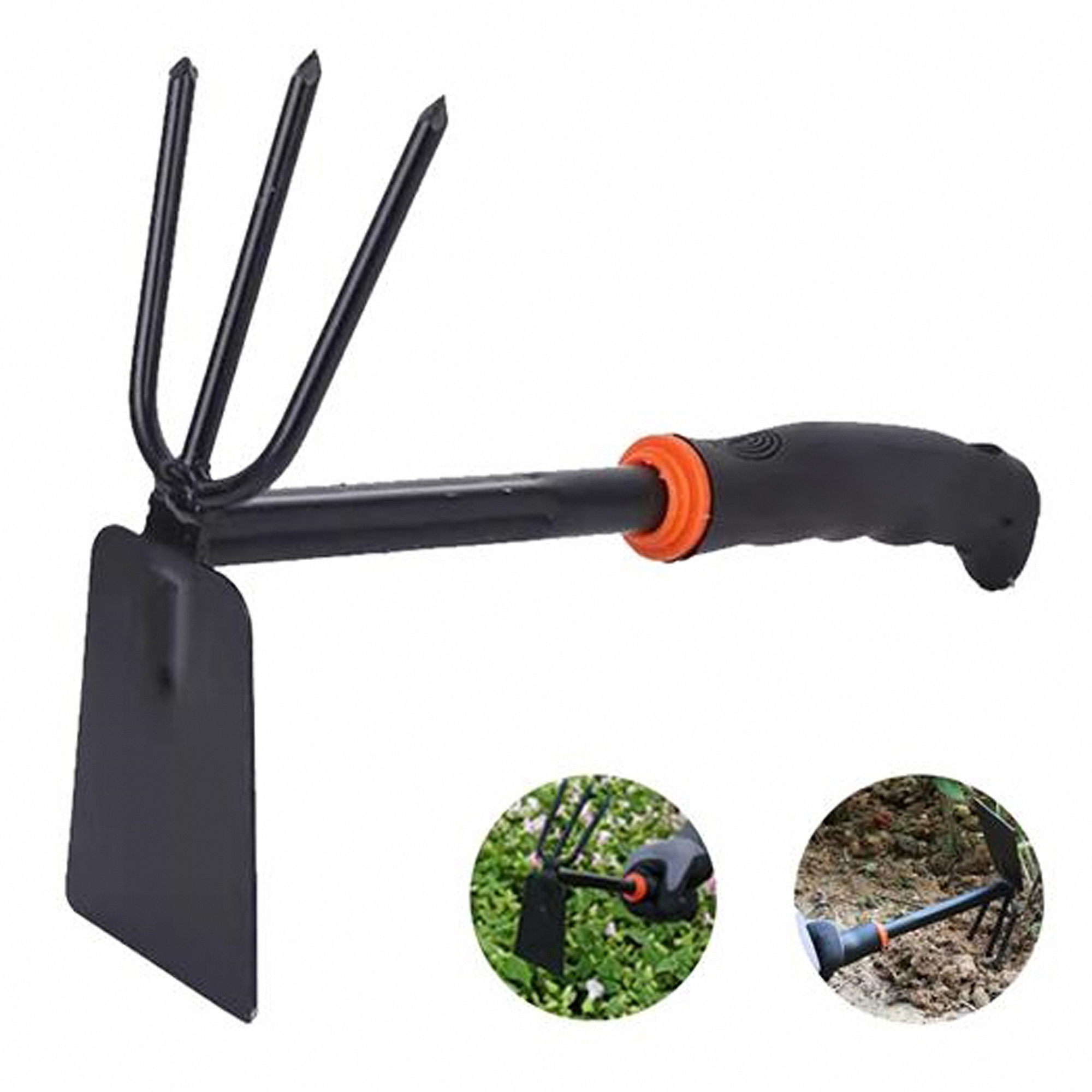 Dual Head Garden Hoe and Fork Combo 2