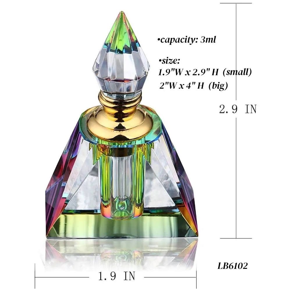 vintage Crystal Perfume Bottle Empty 2