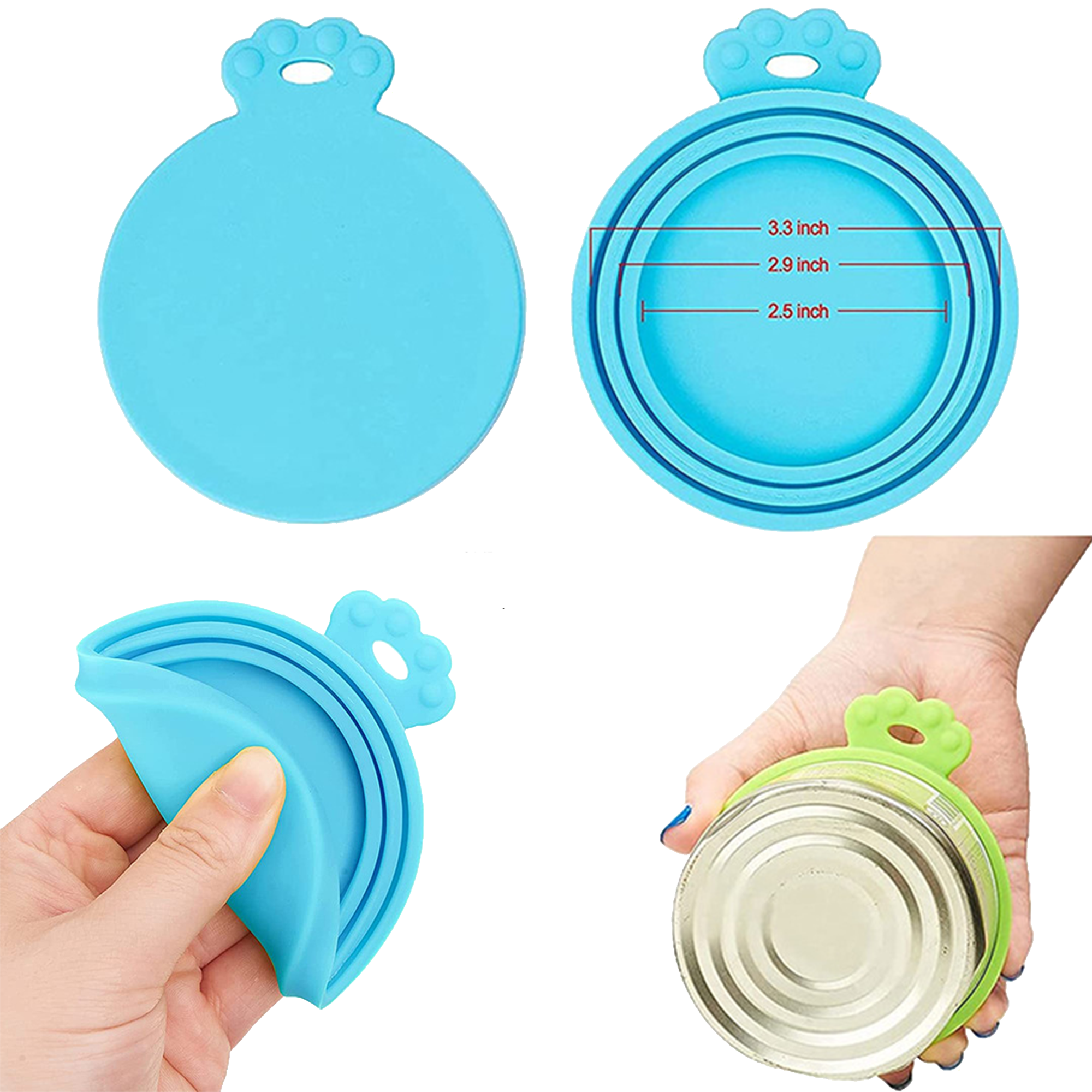 MOQ 20 PCS Silicone Pet Can Lid 3