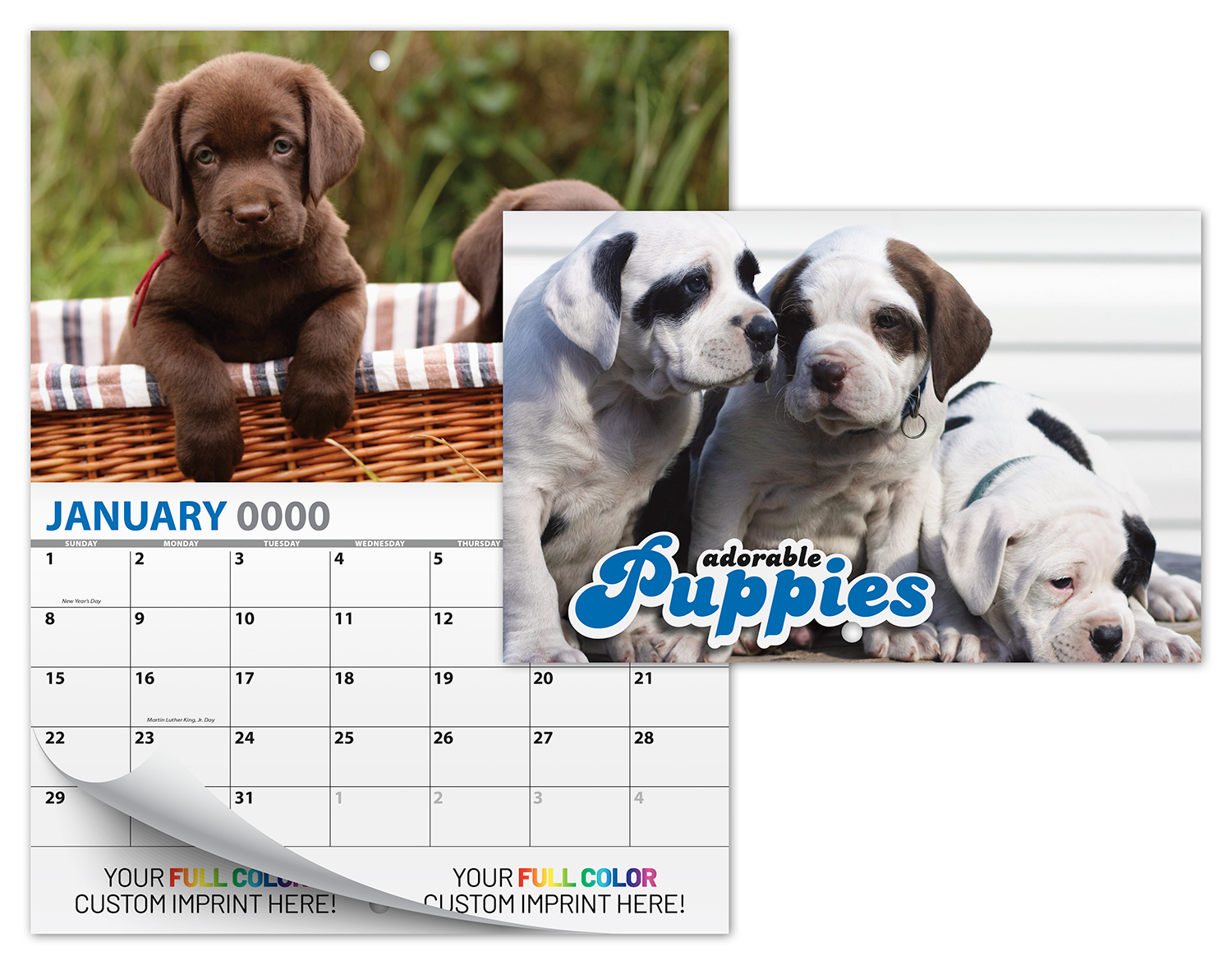 13 Month Mini Custom Photo Appointment Wall Calendar - PUPPIES 1