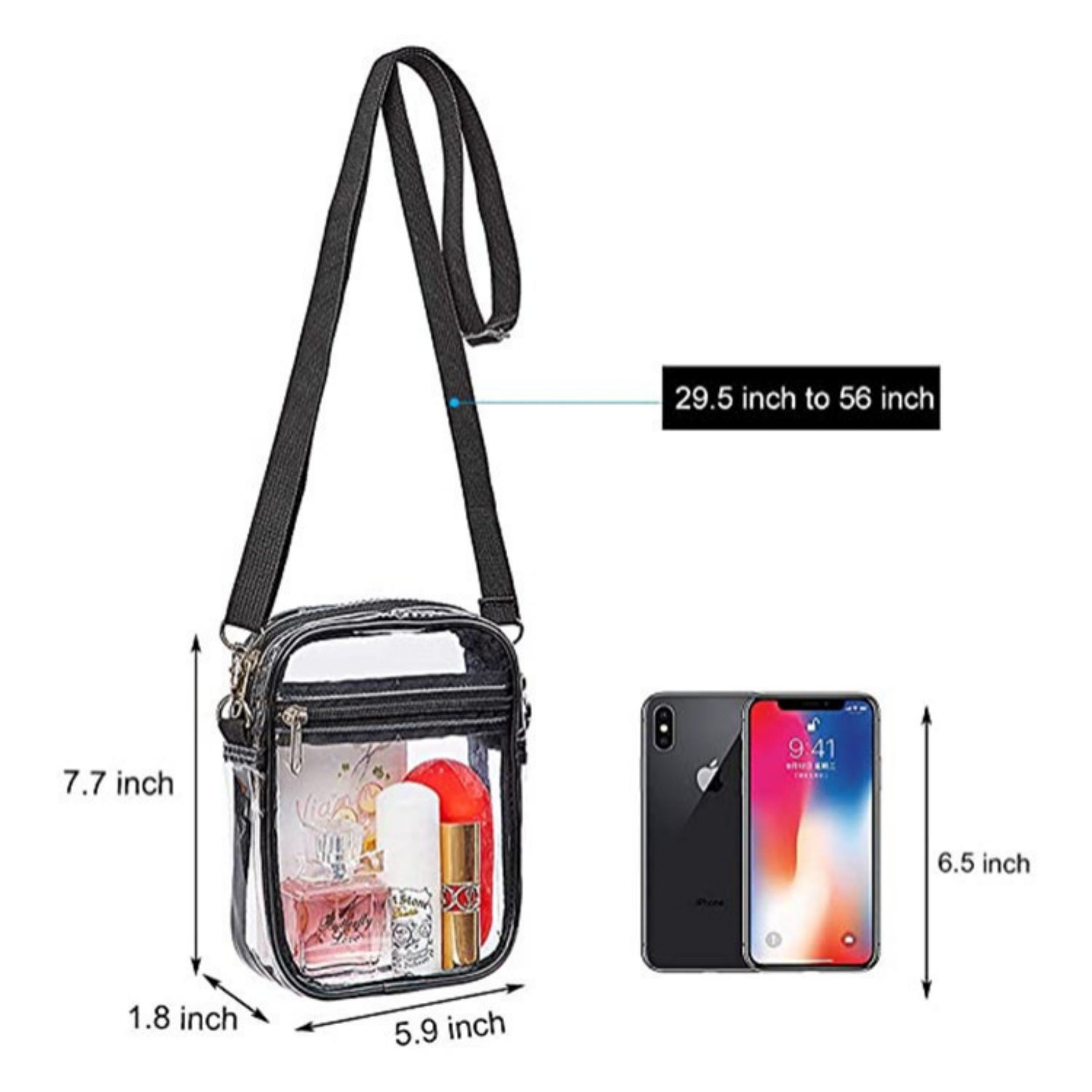 PVC Bag Transparent Crossbody Purse 3