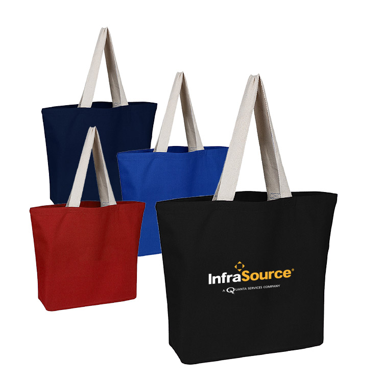 12 oz. 100% Cotton Canvas Colored Beach Bag 2