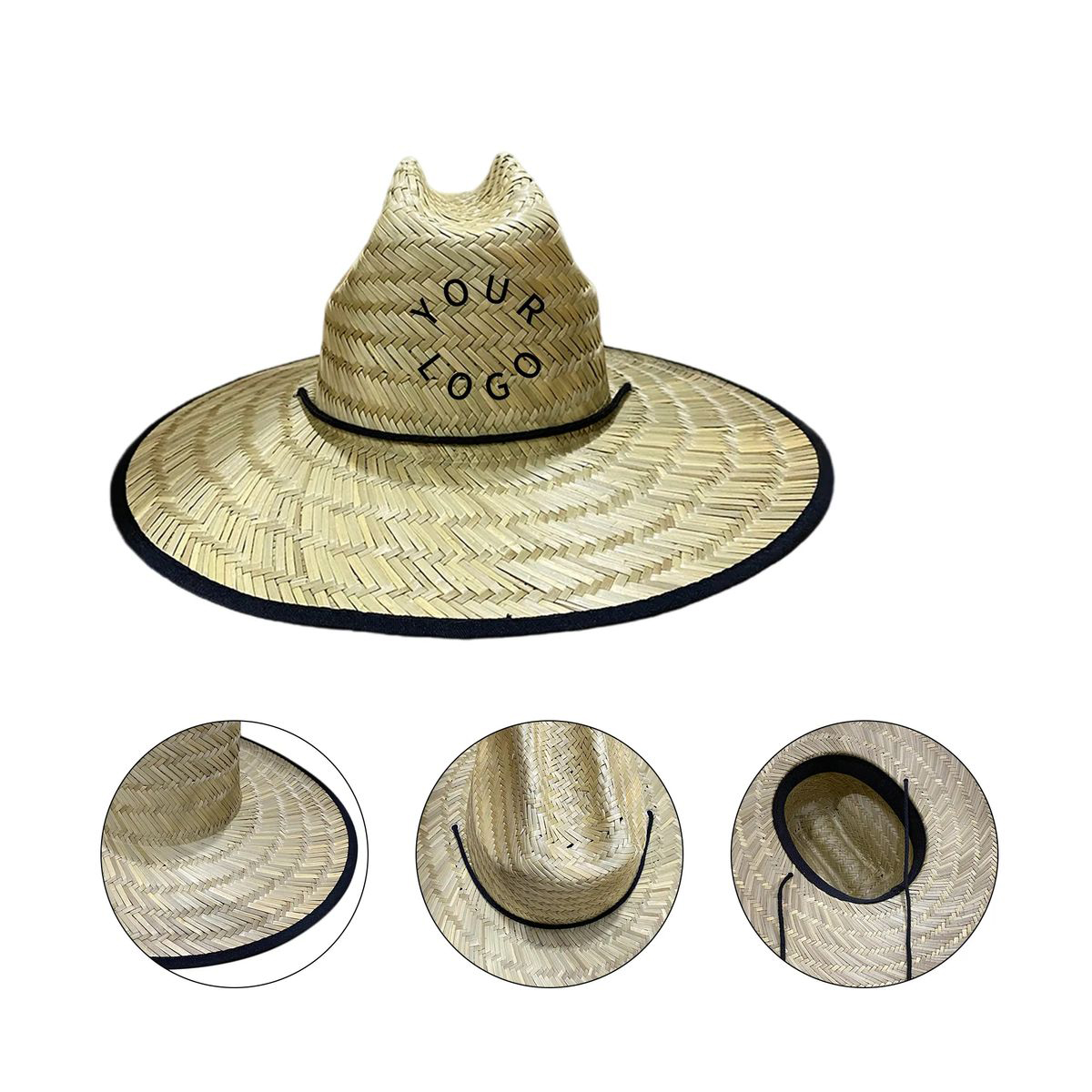 Wide Brim Straw Sun Hat Natural Grass Material 4