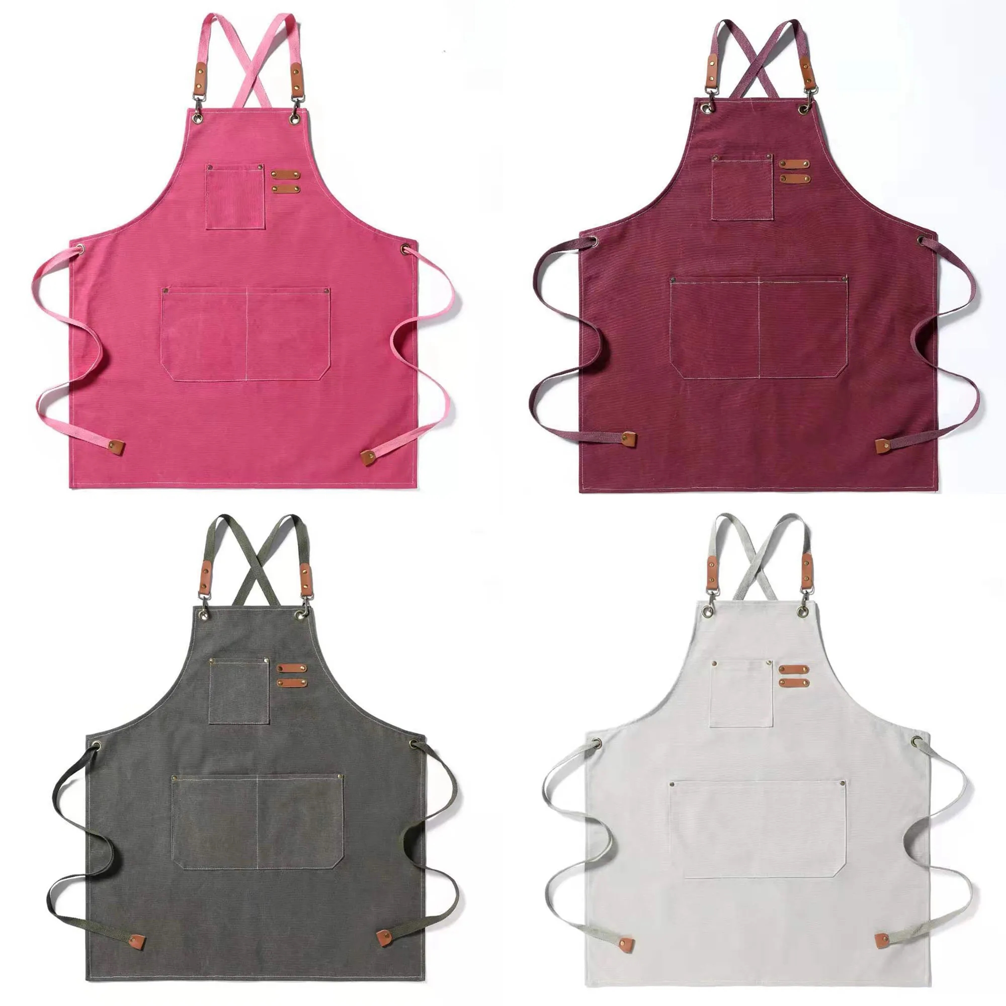 Cotton Denim Bib Chef Apron 2