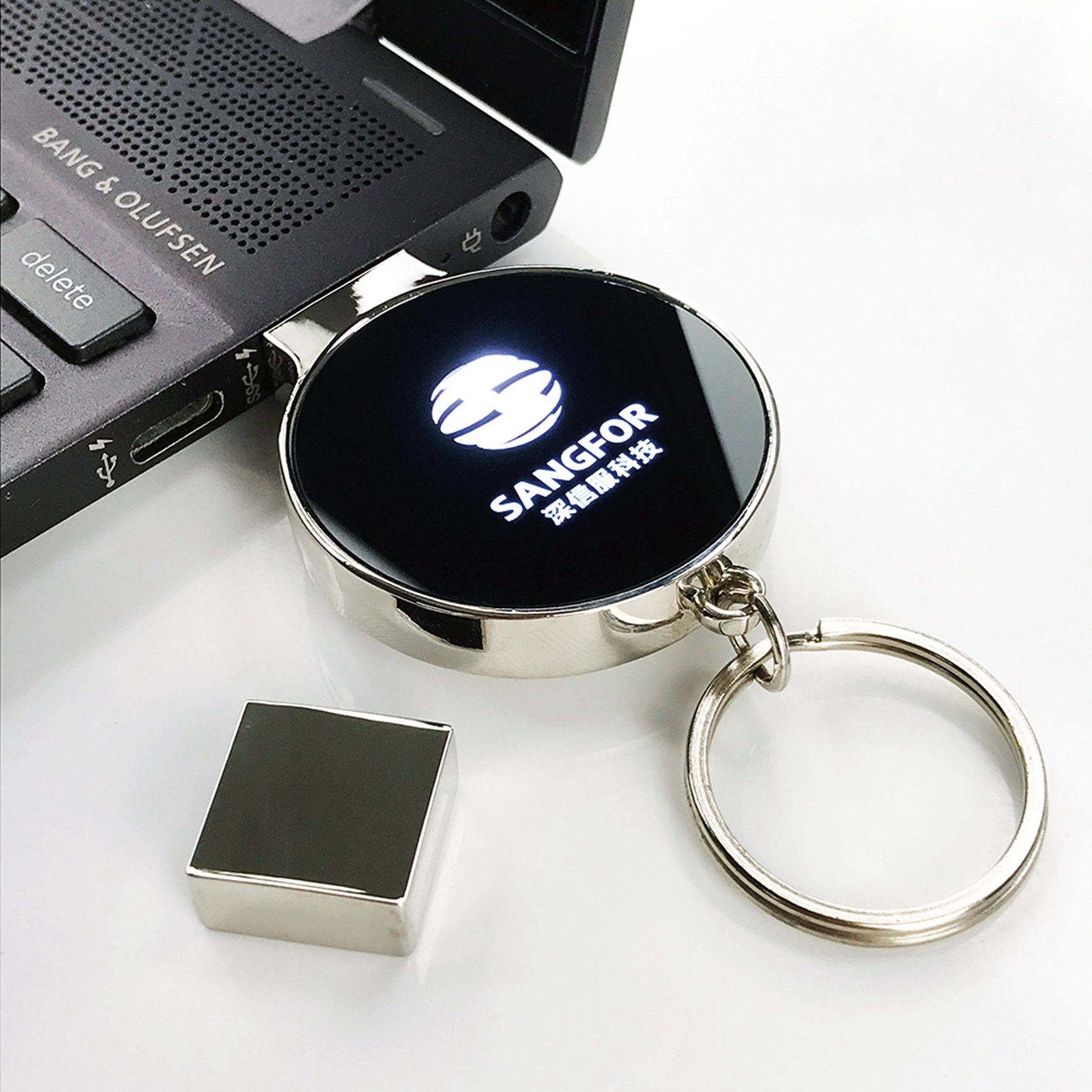 LED Light-up Logo USB Flash Drive Key Chain 7