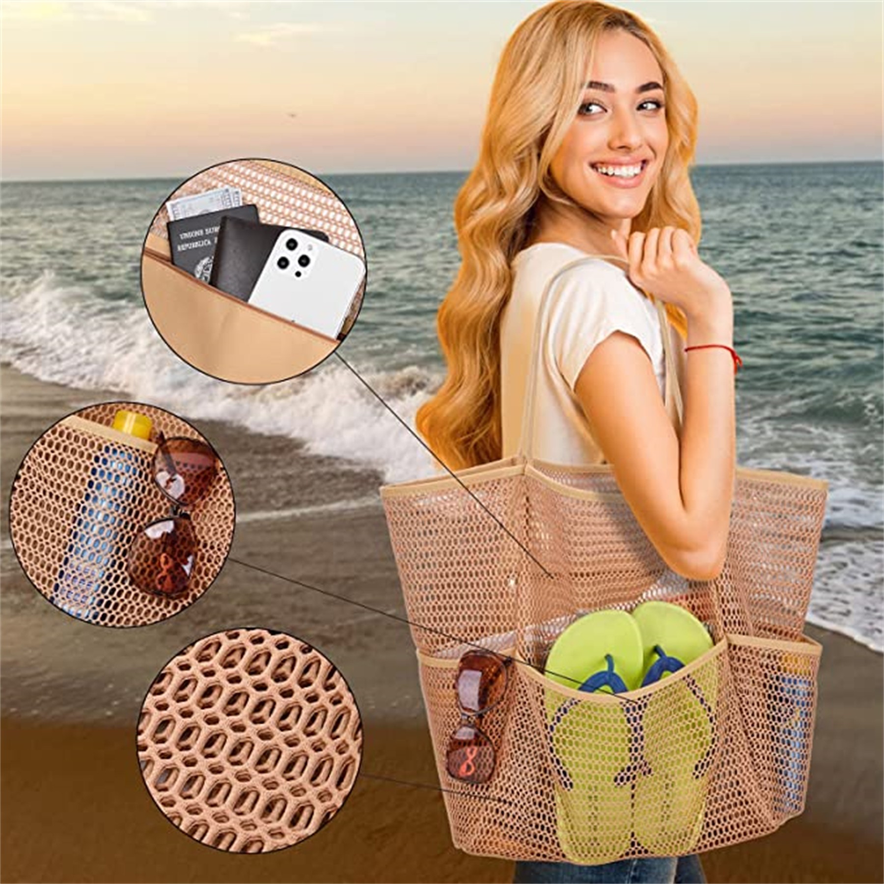 Mesh Beach Tote Bag 6