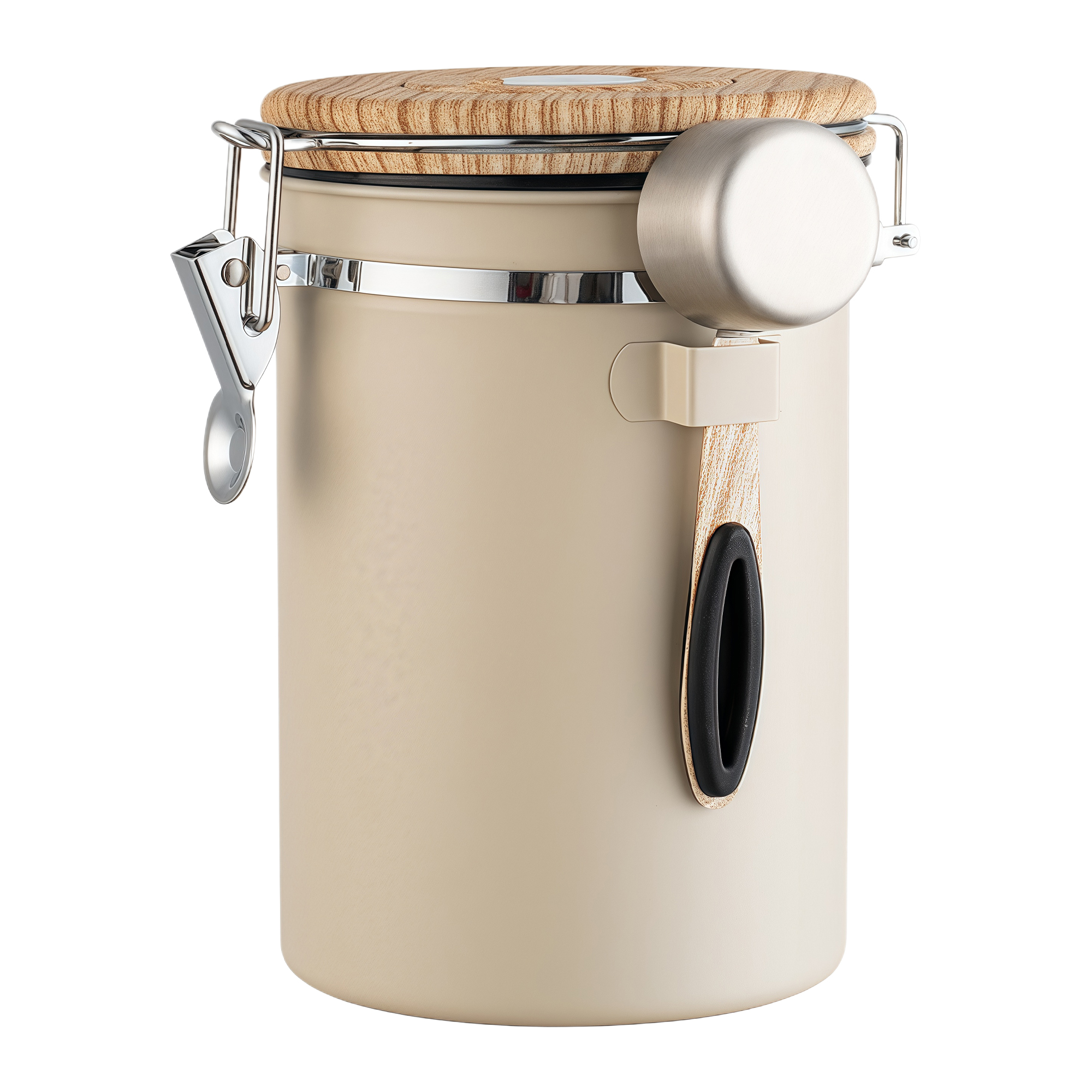 1.8L Stainless Steel Coffee Bean Storage Canister with Date Tracker 3