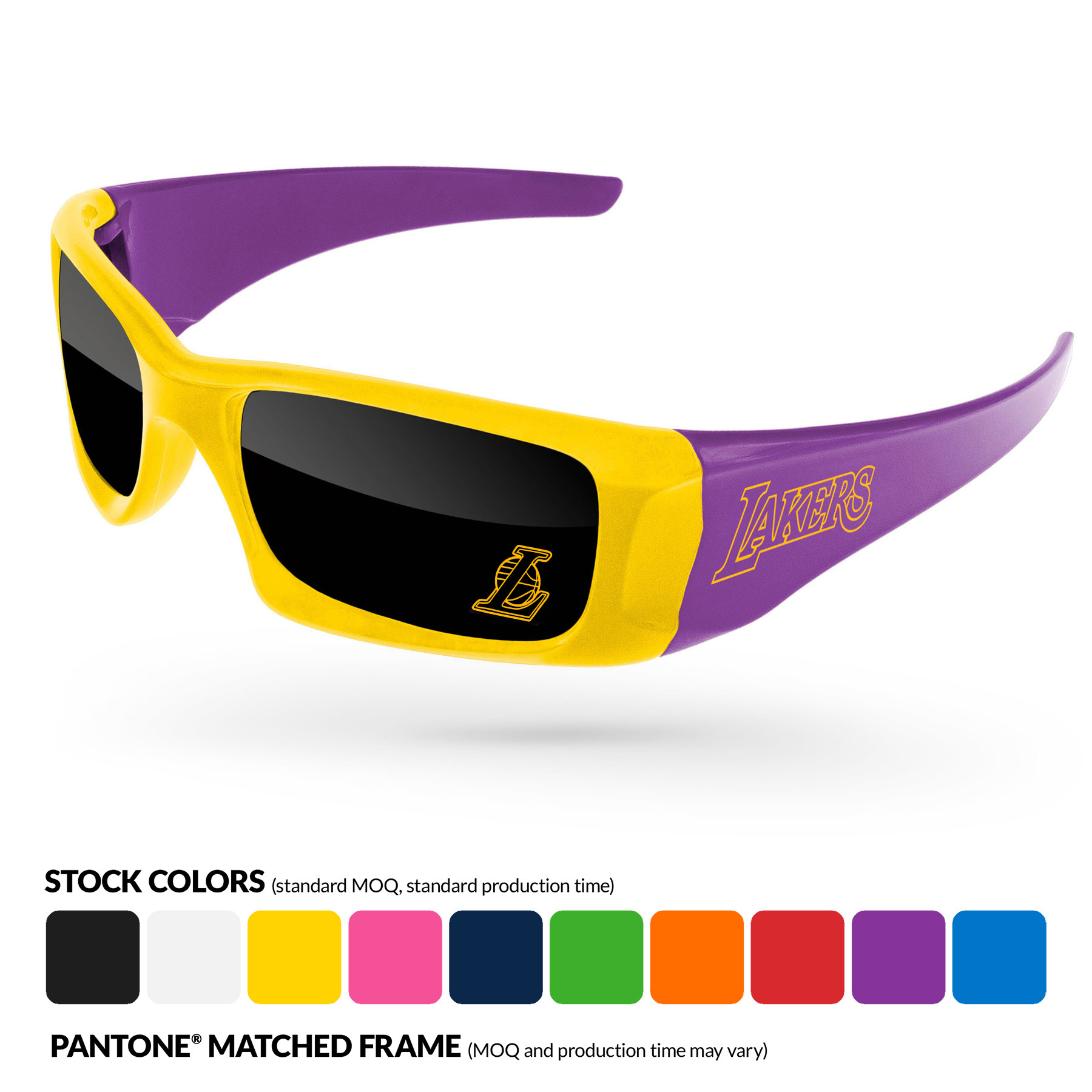 2-Tone Wrap Sunglasses w/ 1 Color Lens & Temple Imprint 17