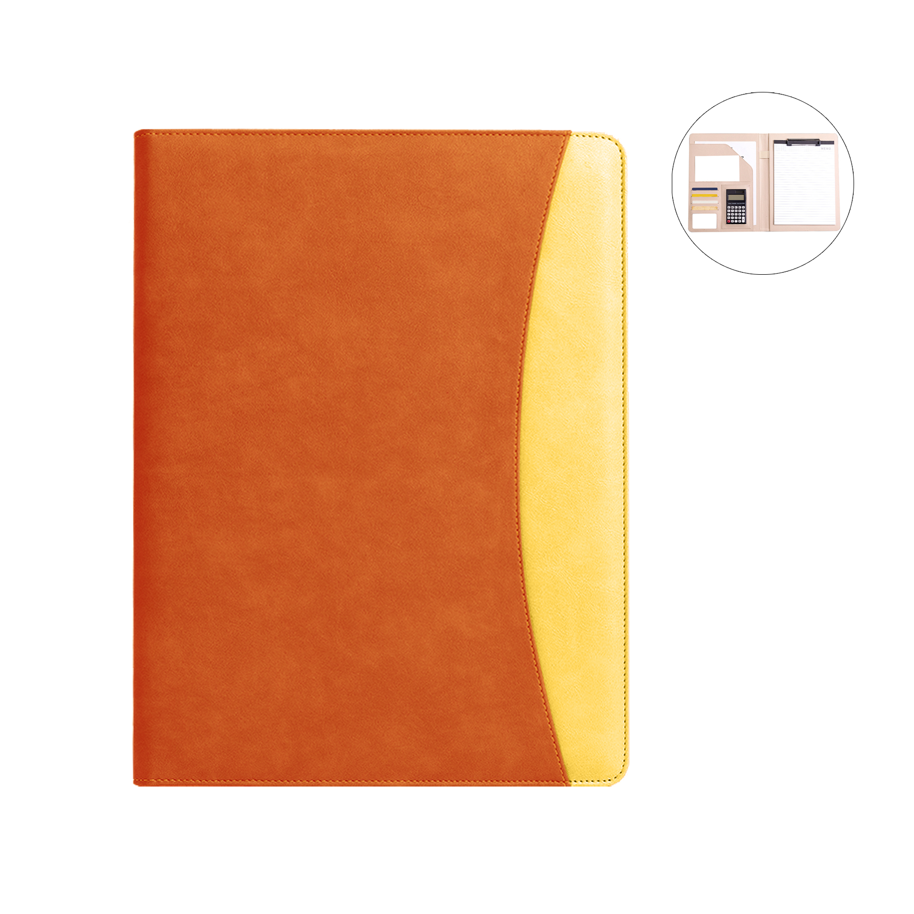 Multifunctional A4 Leather Folder With Calculator And NotePad (25 Page) 5