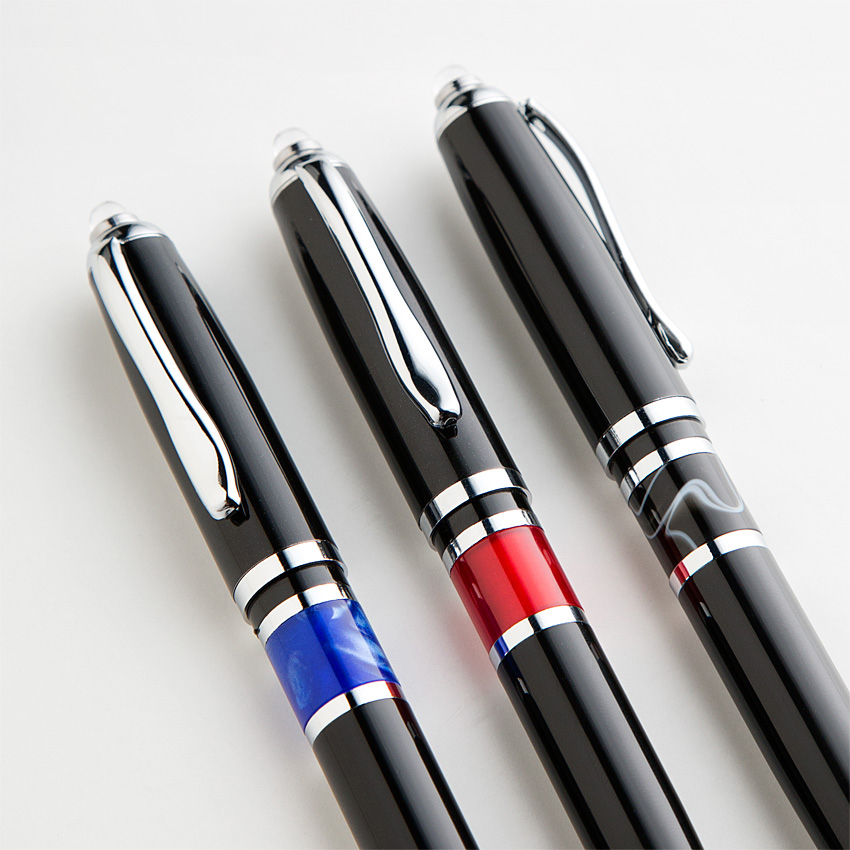 Tip twist brass ballpoint pen with clicker LED light 2