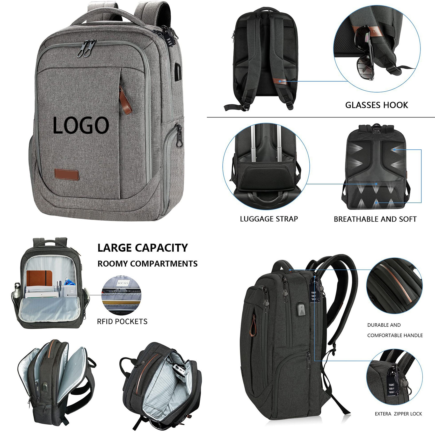 17.3 Inch Computer Backpack Daypack 2