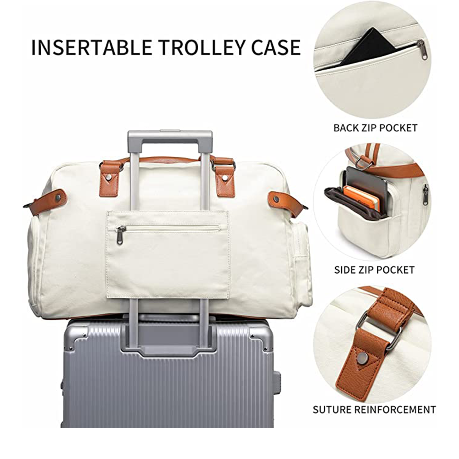 Canvas Overnight Travel Carry On Bag 3