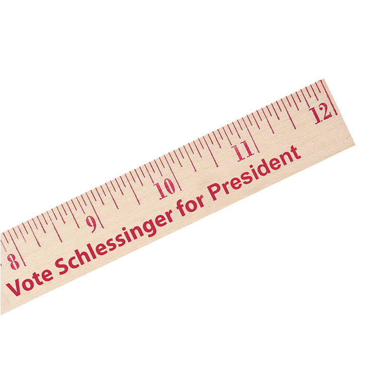 12" Natural Finish Wood Ruler 2