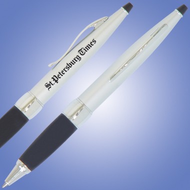 TWIST ACTION BALLPOINT PEN-SILVER 1