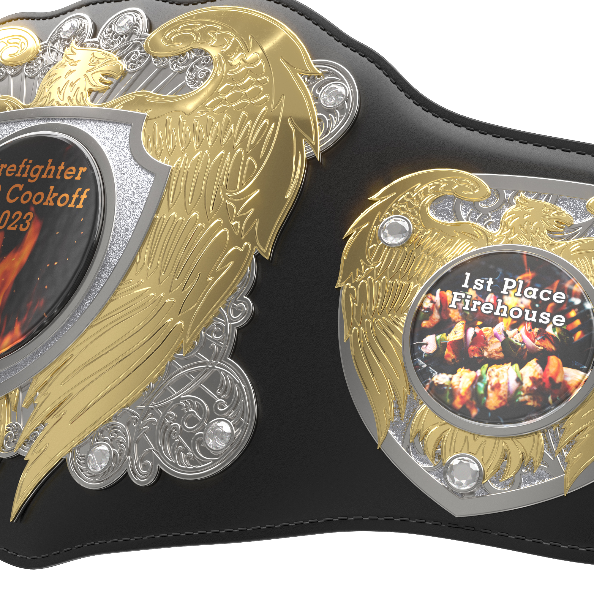 Express Vibraprint® Legion Award Belt w/ Black Leather 28
