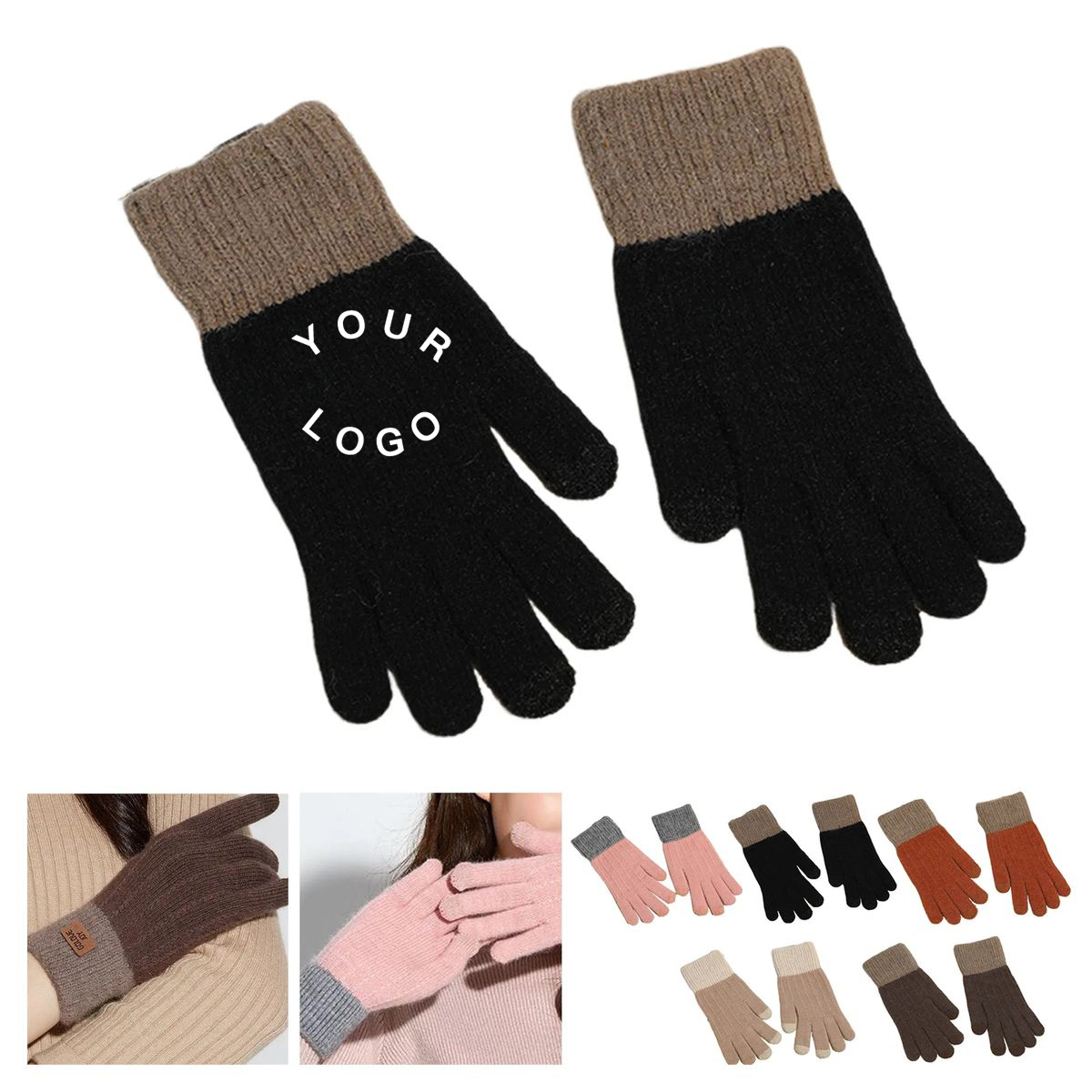 Elastic Wool Touch Thermal Winter Gloves 8