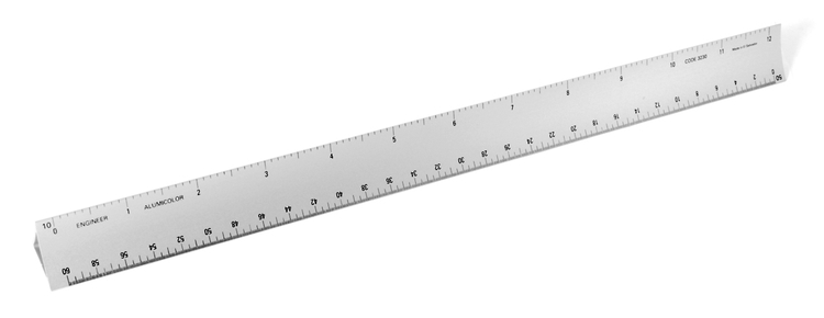 12" Engineer Triangular Hollow Scale 5