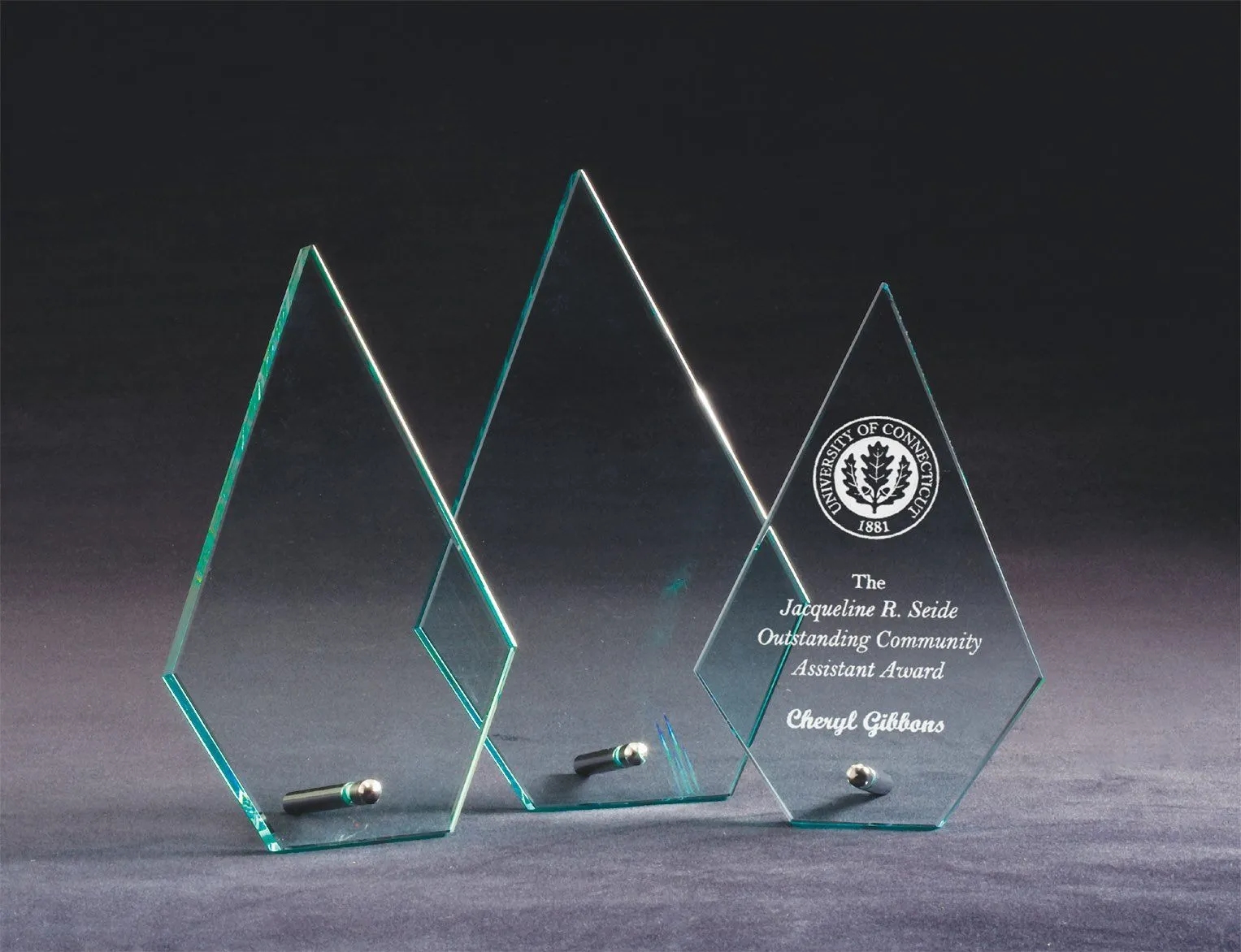 Arrowhead Glass Award w/Post Stand 3