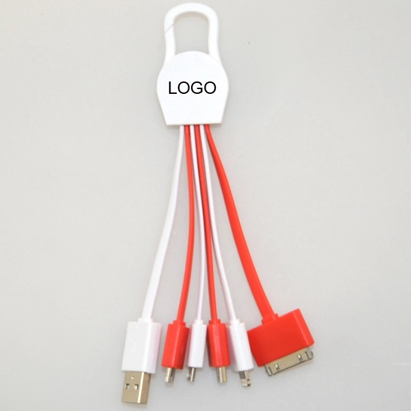 Multi Adpator Charging Cable with Carabiner Clip 5
