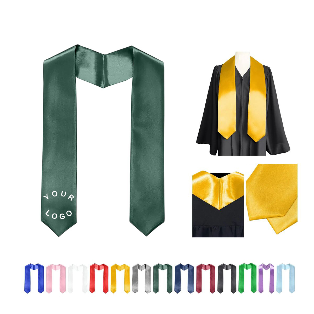 Polyester Graduation Sash for Ceremonies 3