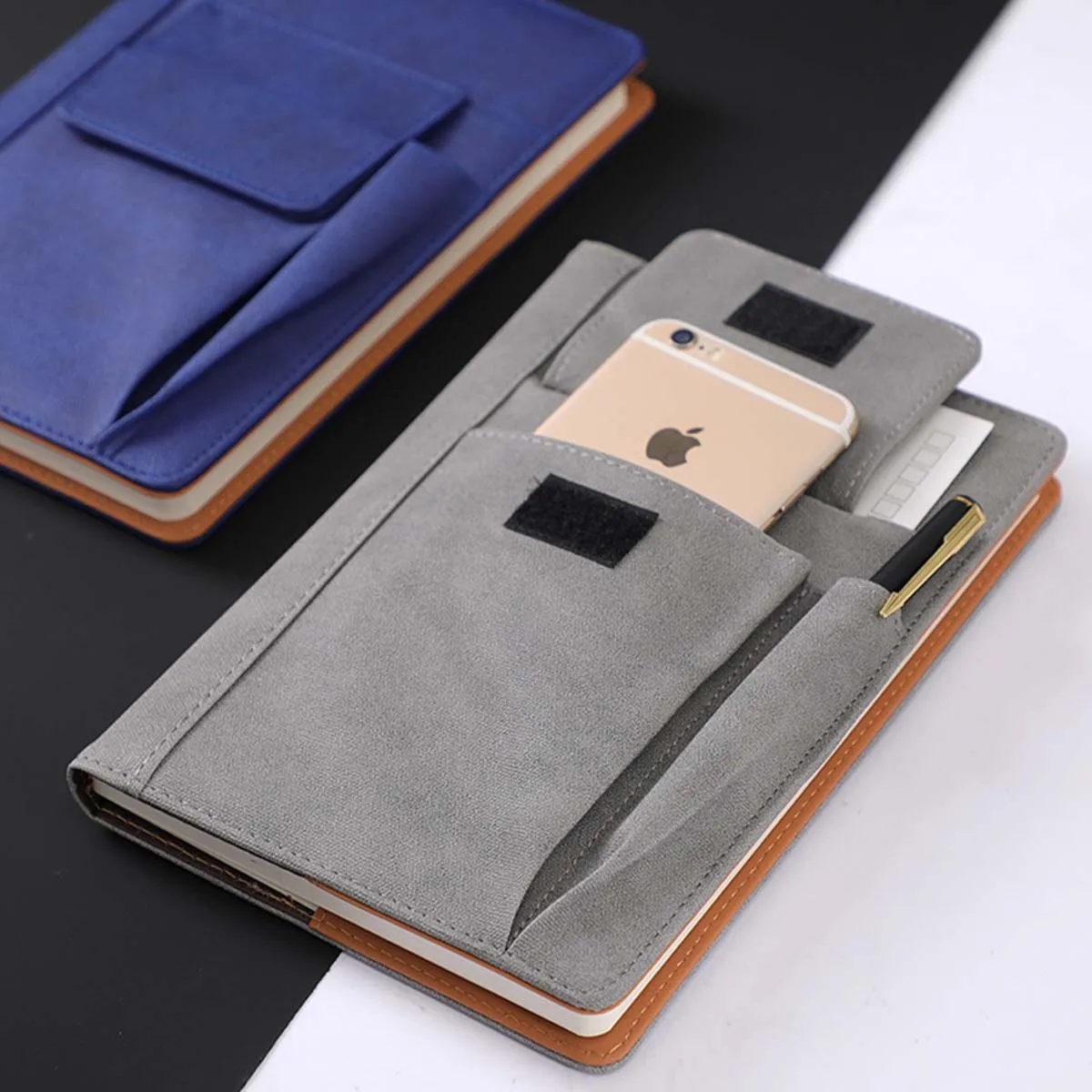 A5 Horizontal Line Hardcover Executive Notebooks w/ Pocket 5
