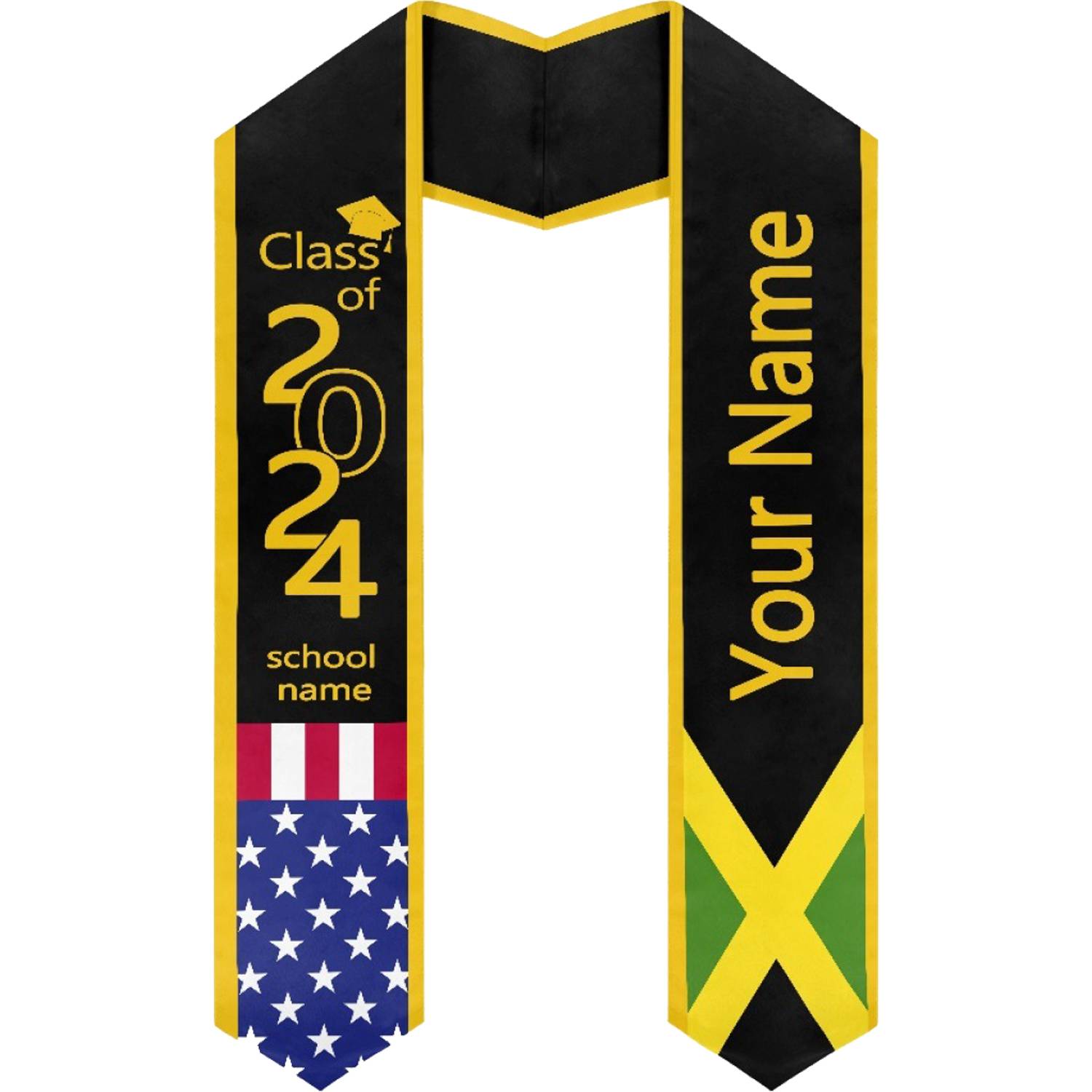 37" Custom Wearproof Graduation Stole Sash w/ Name & Photo 14
