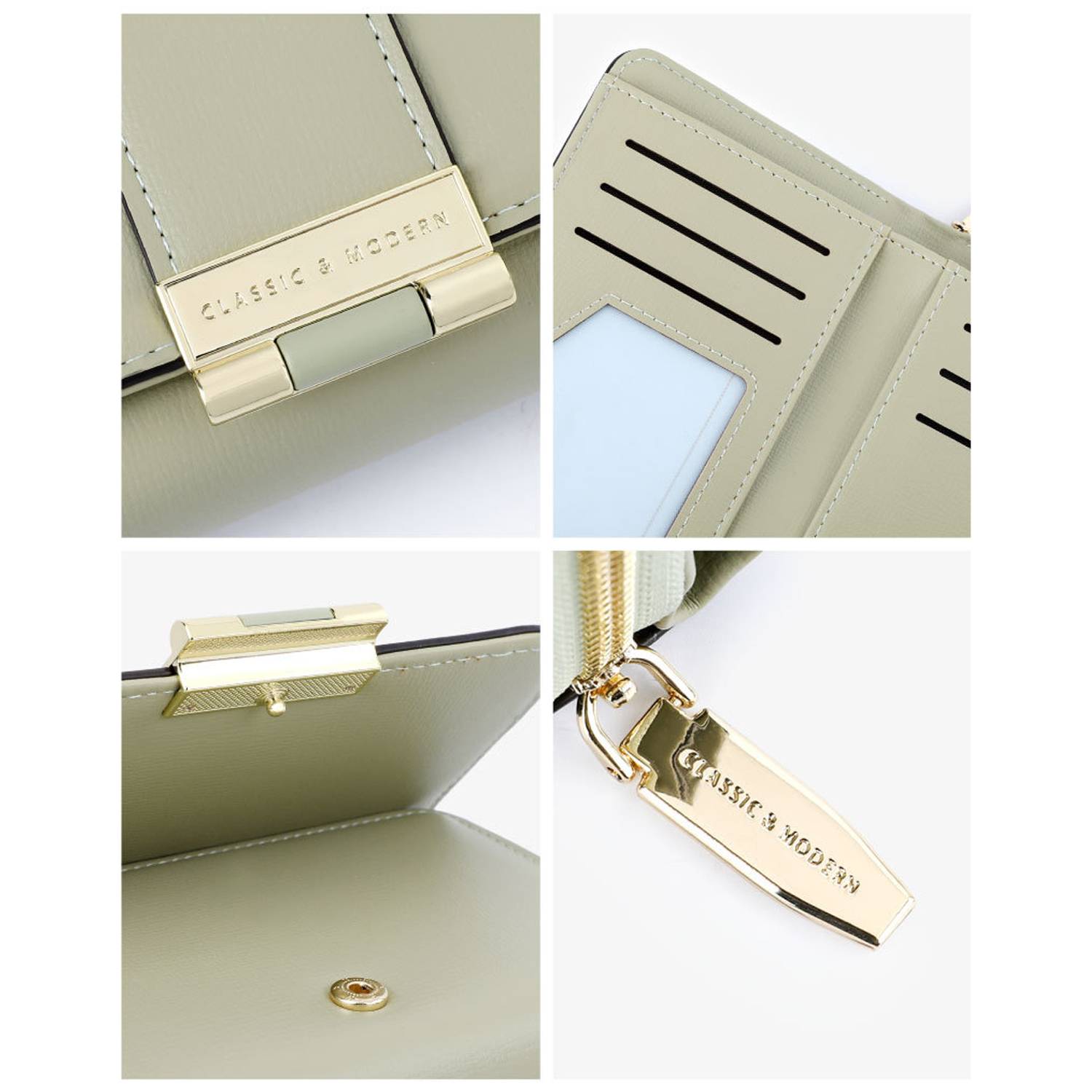 PU Leather Trifold Women Wallet 15