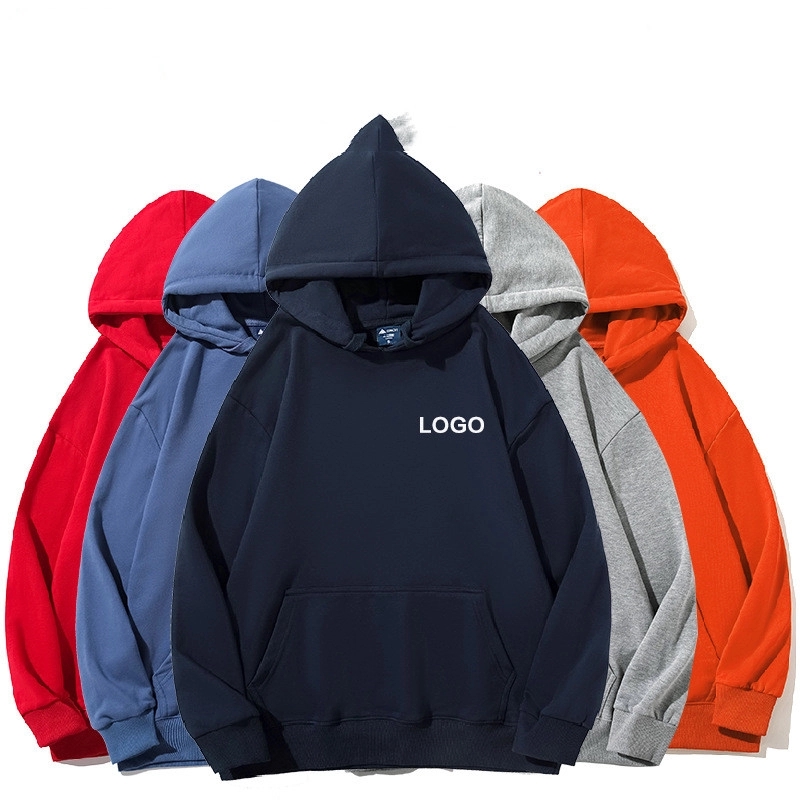 Hooded Pullover Sweatshirt with Pocket, custom hoodie or sweatshirt with logo imprint 3