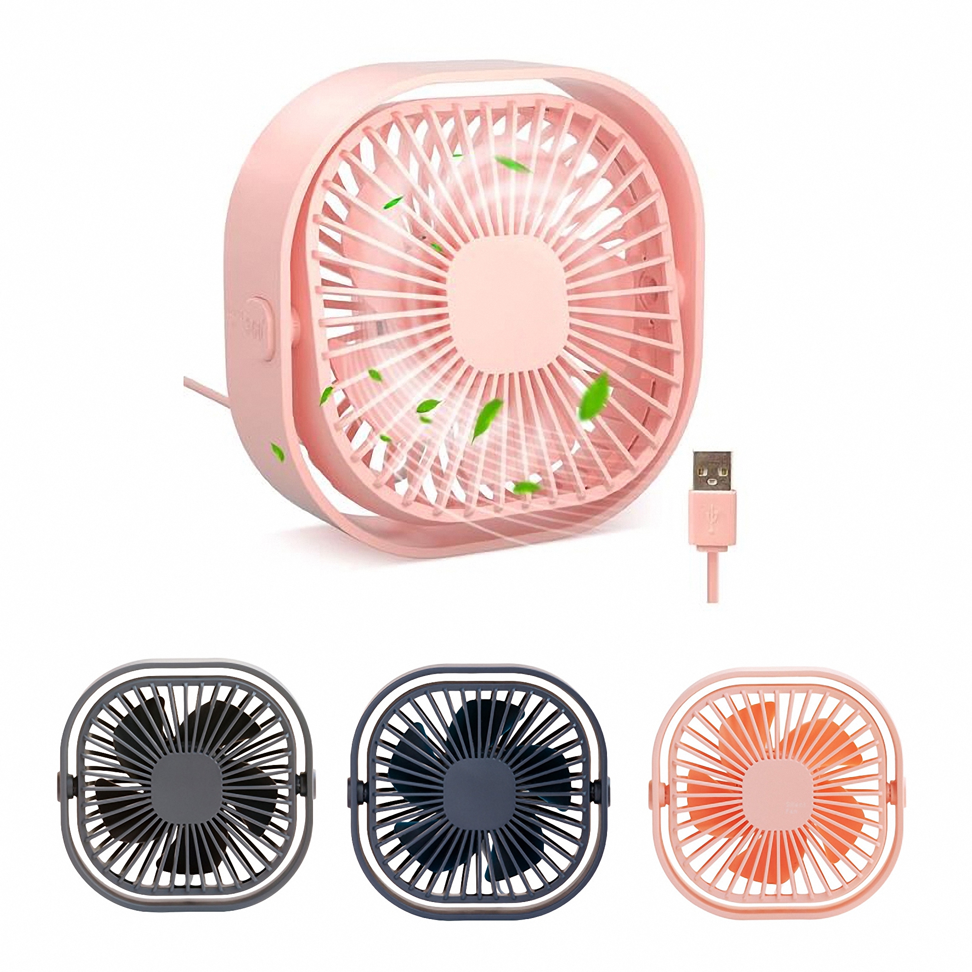 Mini USB Desk Fan with 3 Speed Settings 2