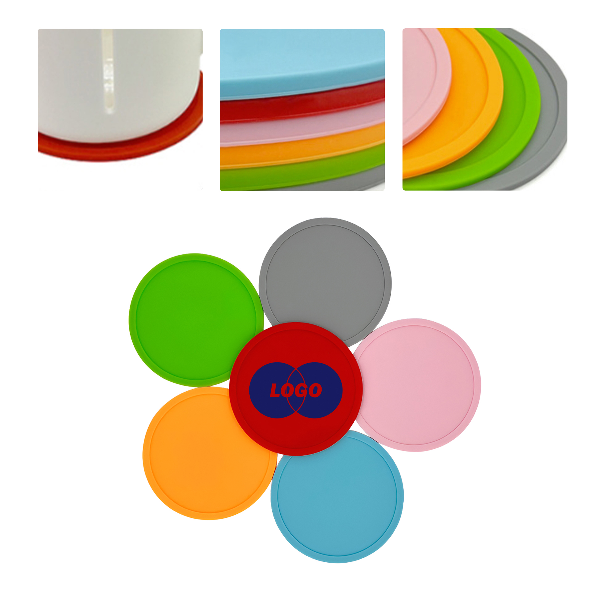 MOQ50 Personalized Silicone Waterproof Coaster 1