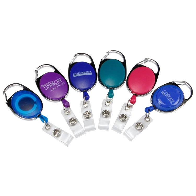 OVAL SHAPE RETRACTABLE BADGE HOLDER WITH CLIP 4